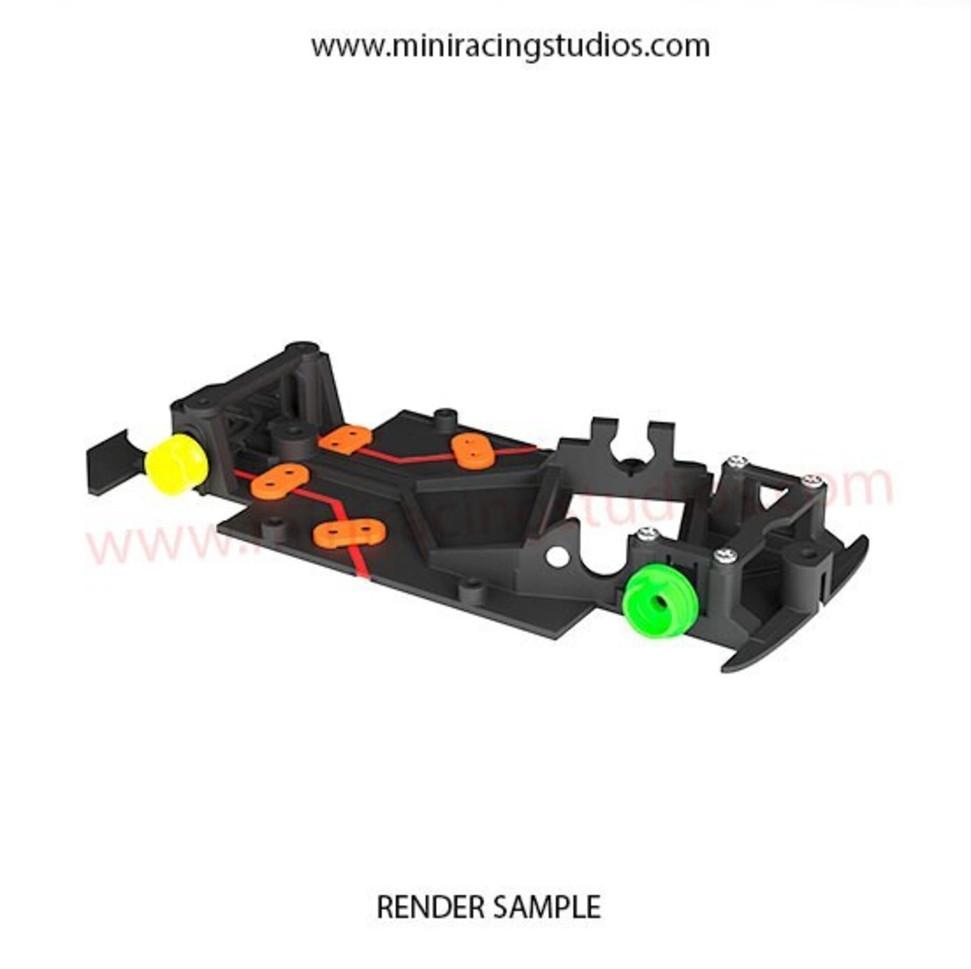 Chasis SN3D Peugeot 208 Scaleauto Rally motor ángulo MULTIFLEX - 2