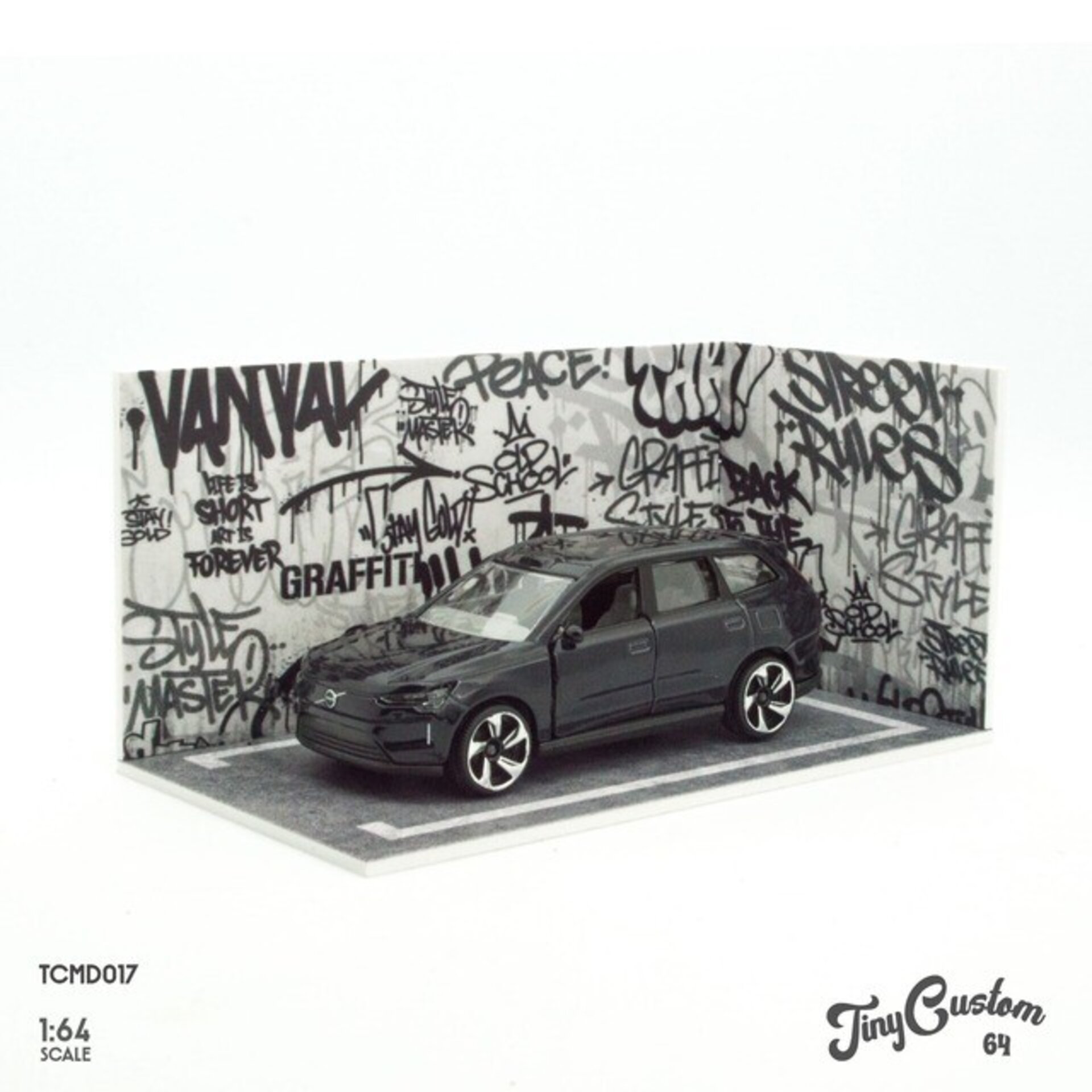 Minidiorama Street Art Black 1/64 - TinyCustom64 - 3