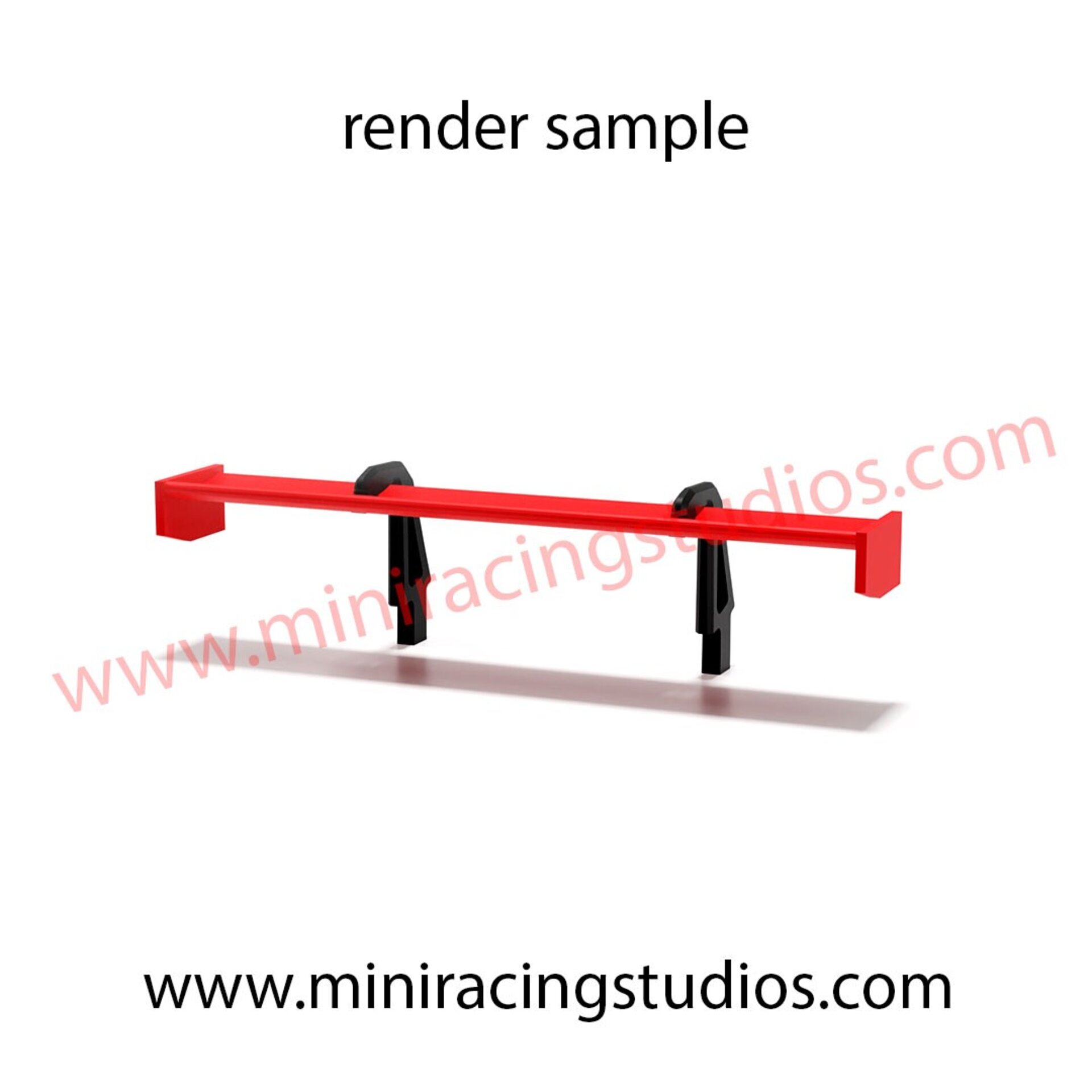 Alerón 3D AUDI R8 LMS GT  SCX / SCALEXTRIC - Flexible, Plástico o bicomponente - 4