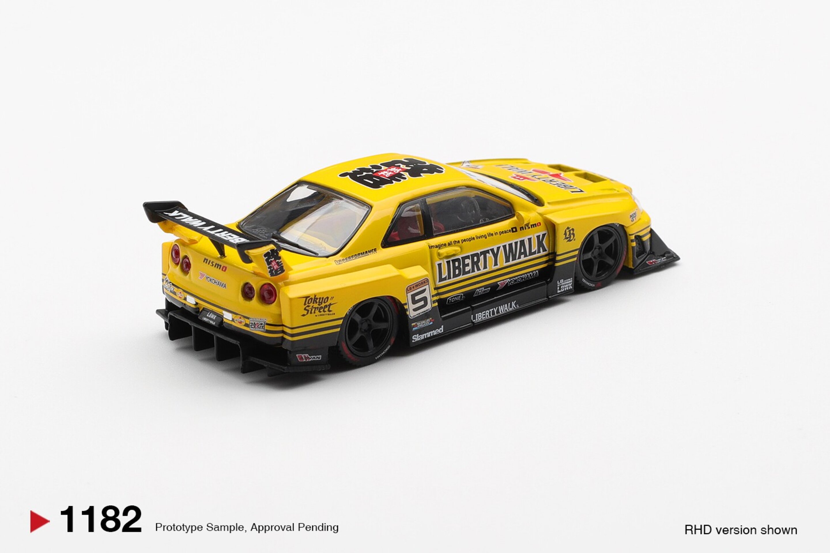 (PRE VENTA)1:64 NISSAN GTR (R34) SKYLINE SUPER SILHOUETTE SPORT YELLOW Mini GT - 3