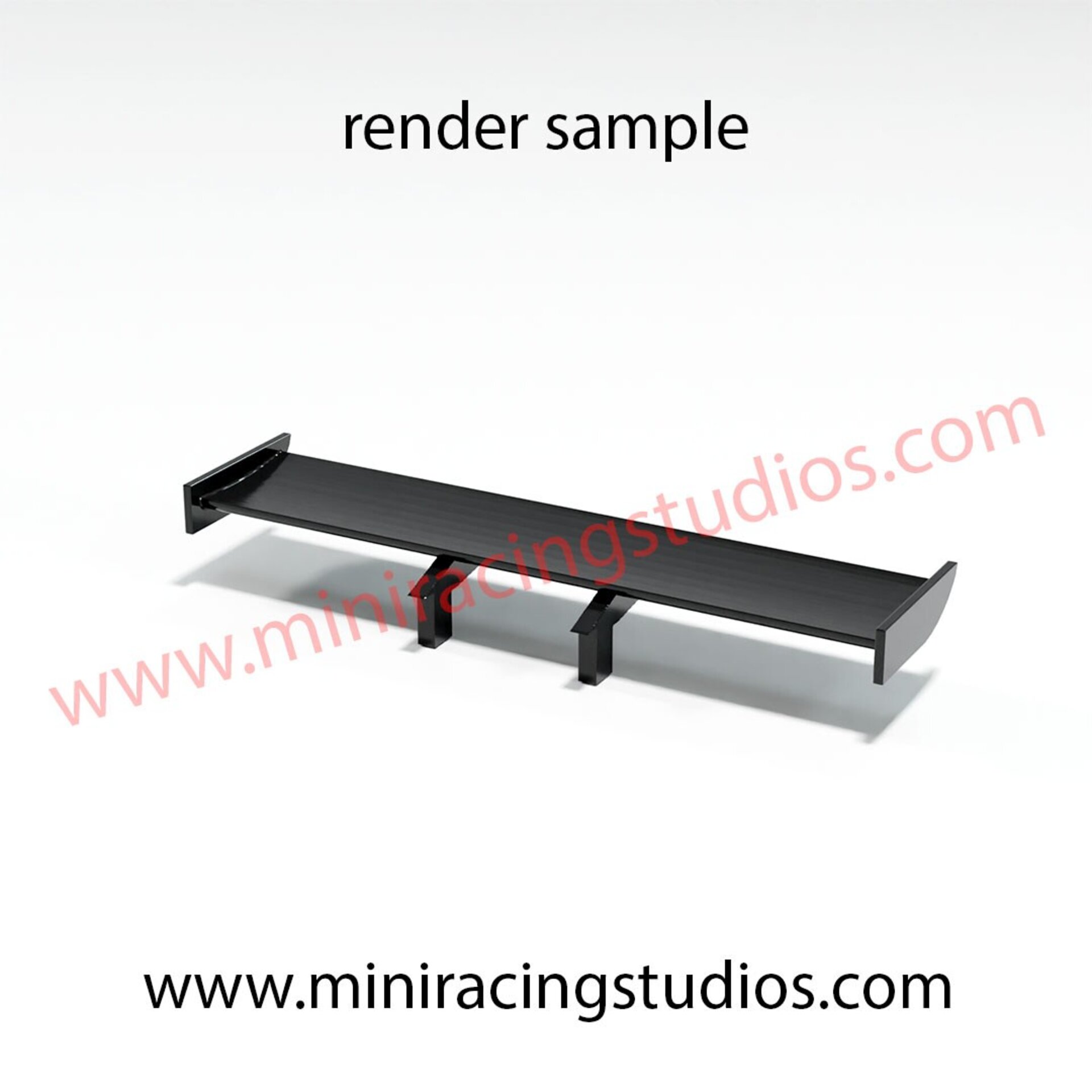 Alerón 3D para el SEAT CUPRA GT  SCX / SCALEXTRIC - Flexible o Plástico - 1