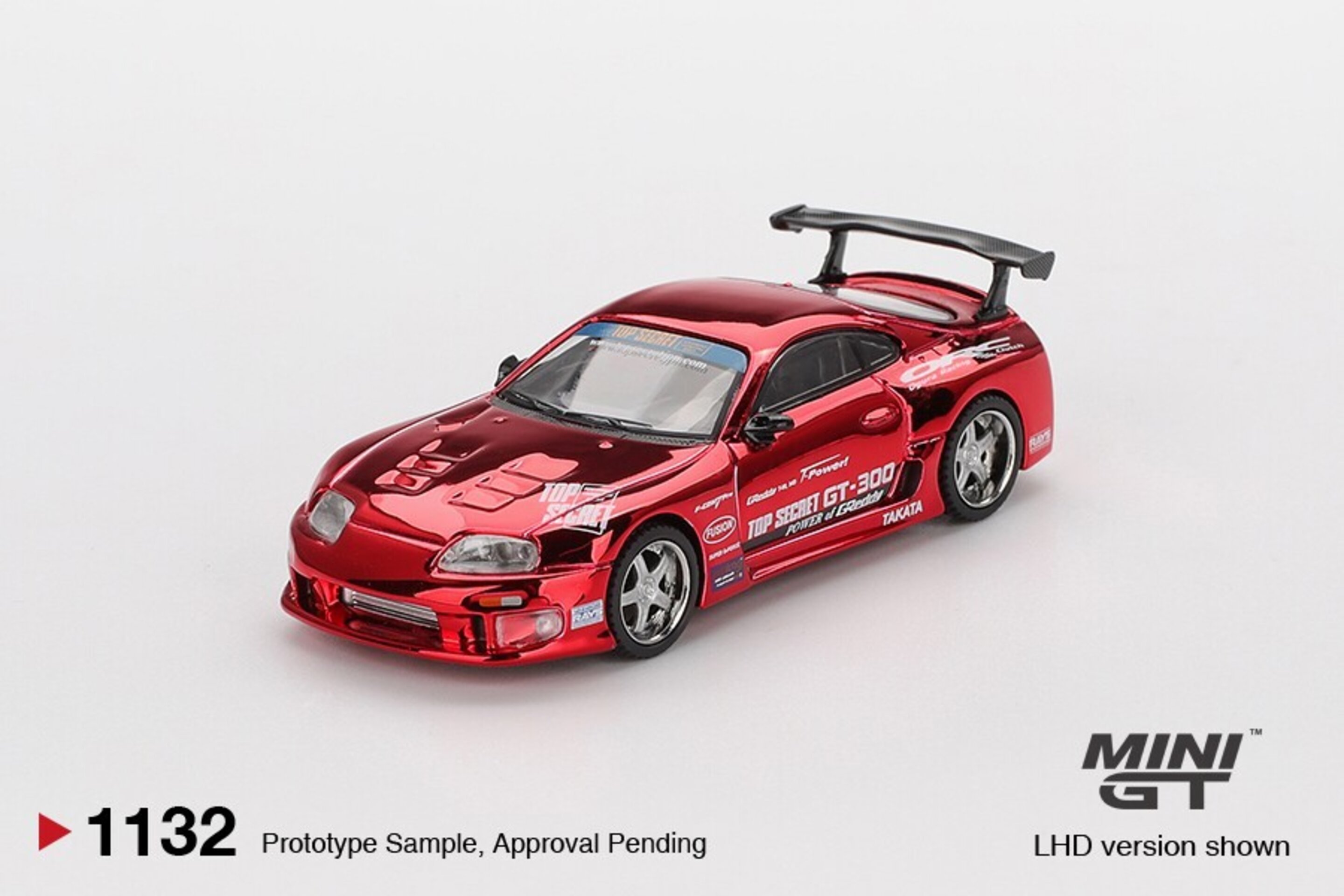 (PRE VENTA) Mini GT 1:64 TOYOTA SUPRA (A80) TOPSECRET GT-300 RED CHROME 2014 - 4