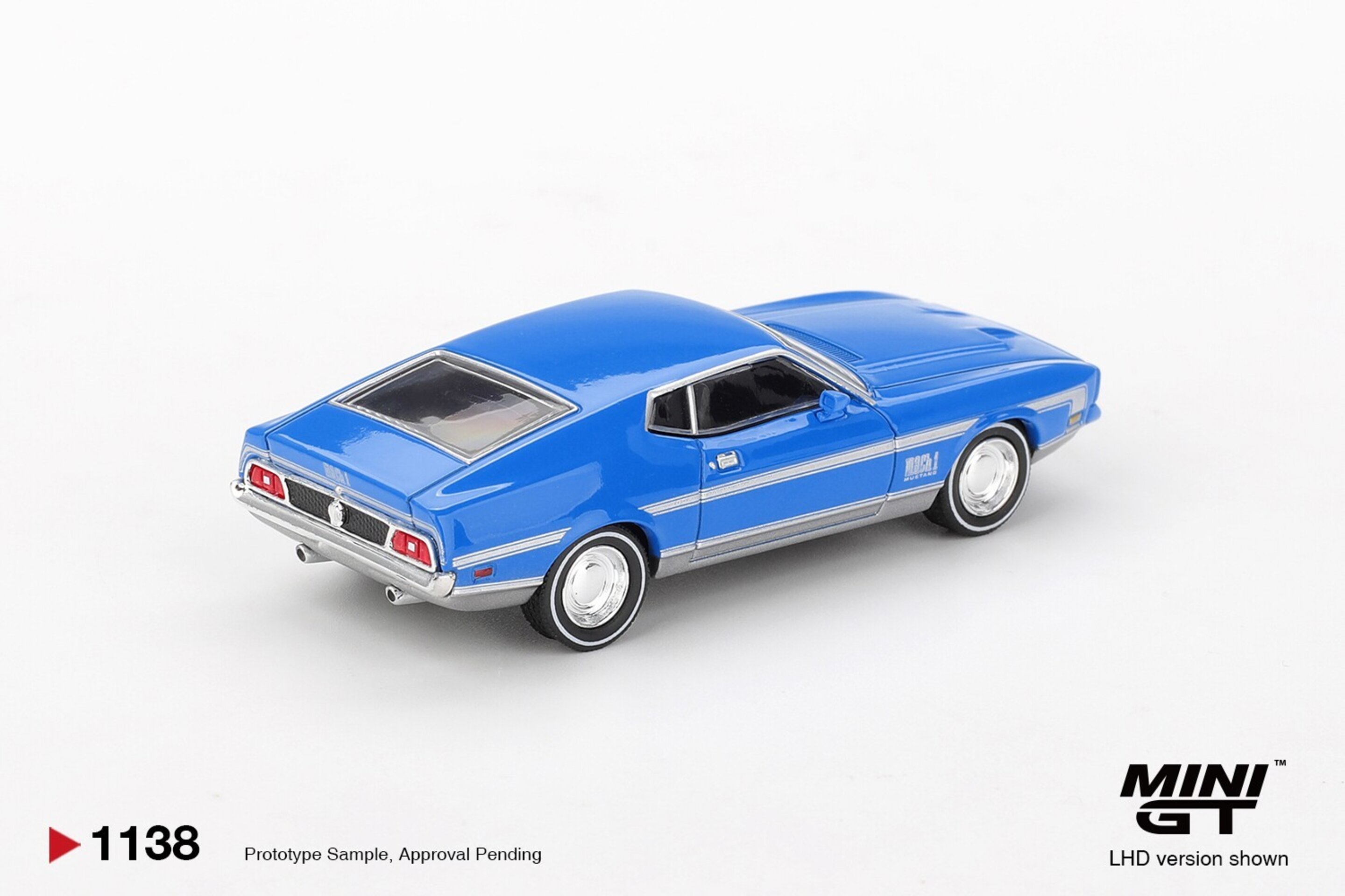 (PRE VENTA) 1:64 FORD MUSTANG MACH 1 GRABBER BLUE 1971 - 3
