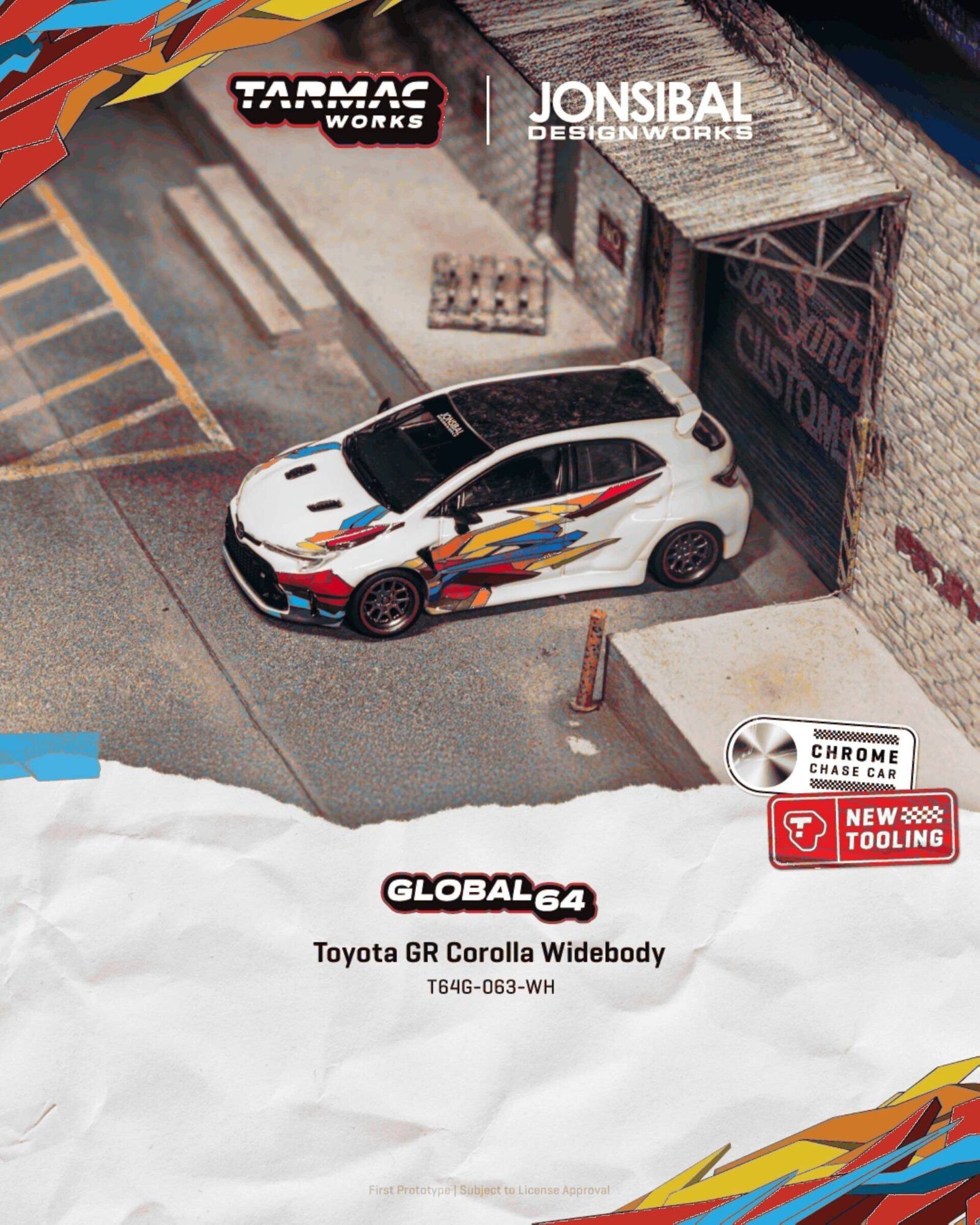 (PRE VENTA) 1:64 TOYOTA COROLLA GR WIDEBODY WHITE 2025 TARMAC WORKS - 6