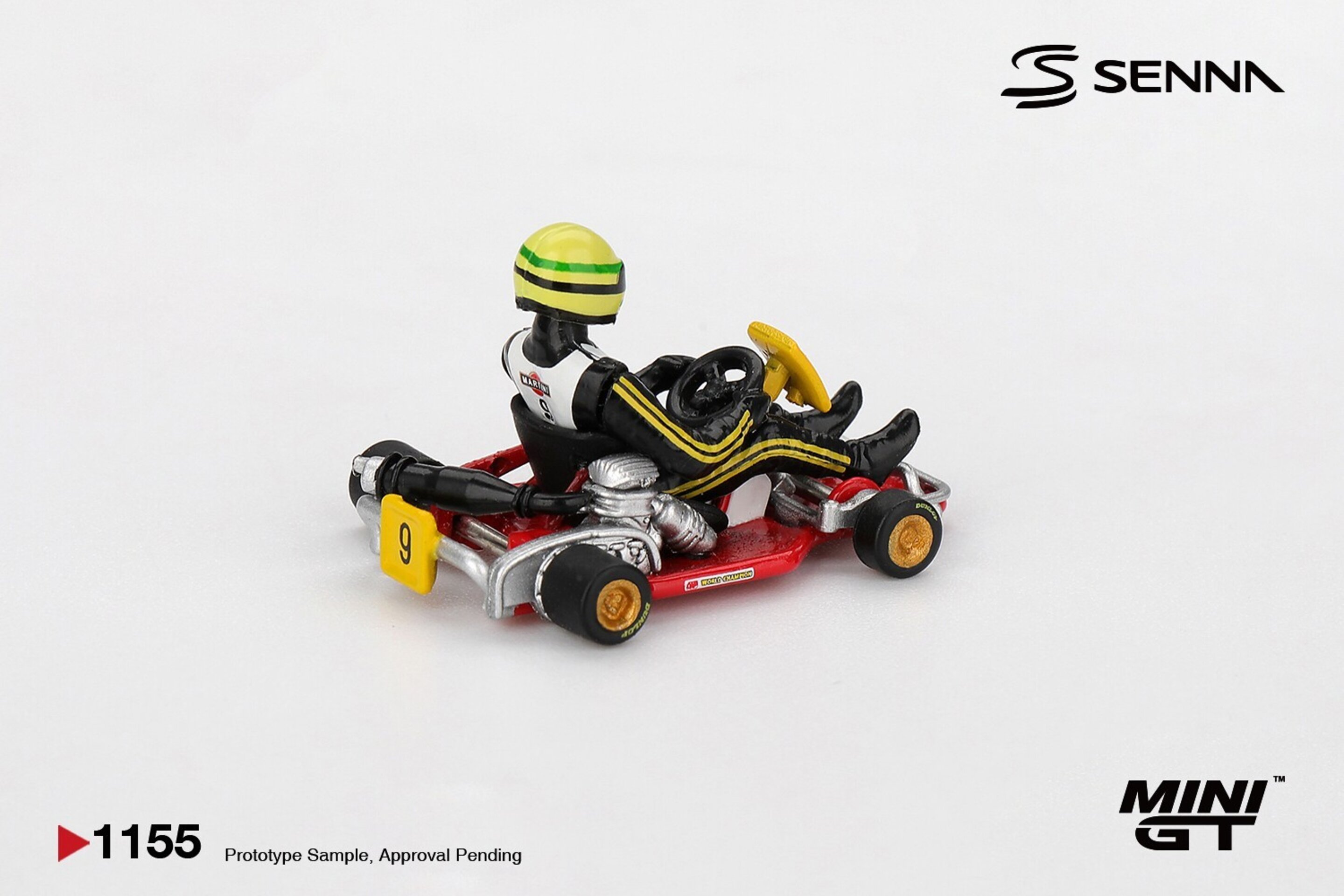 (PRE VENTA) MINI GT 1:64 KART FORMULA K #9 AYRTON SENNA KARTING WORLD CHAMPION - 3