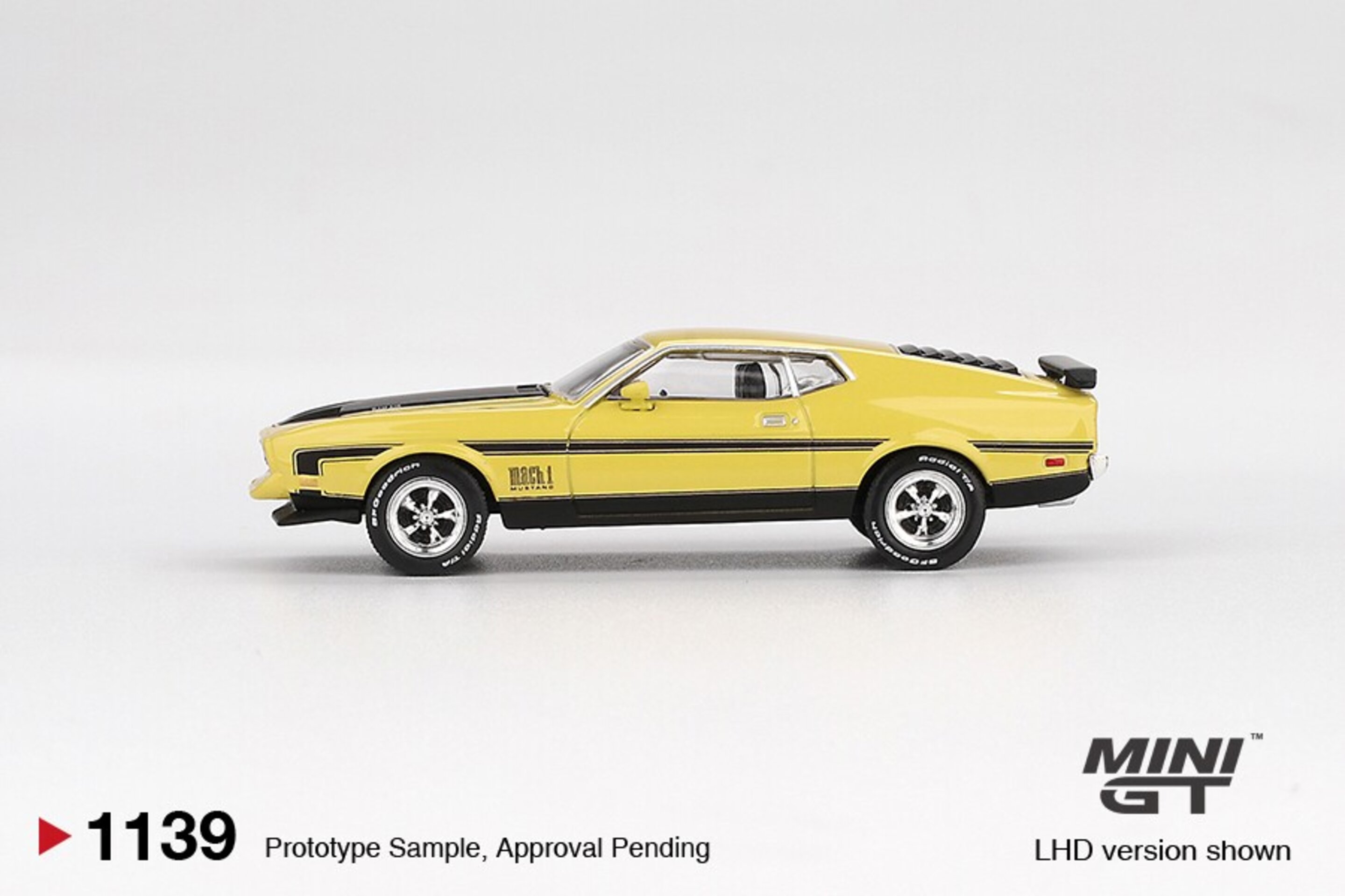 (PRE VENTA) 1:64 FORD MUSTANG MACH 1 GRABBERYELLOW 1971 Mini GT - 3