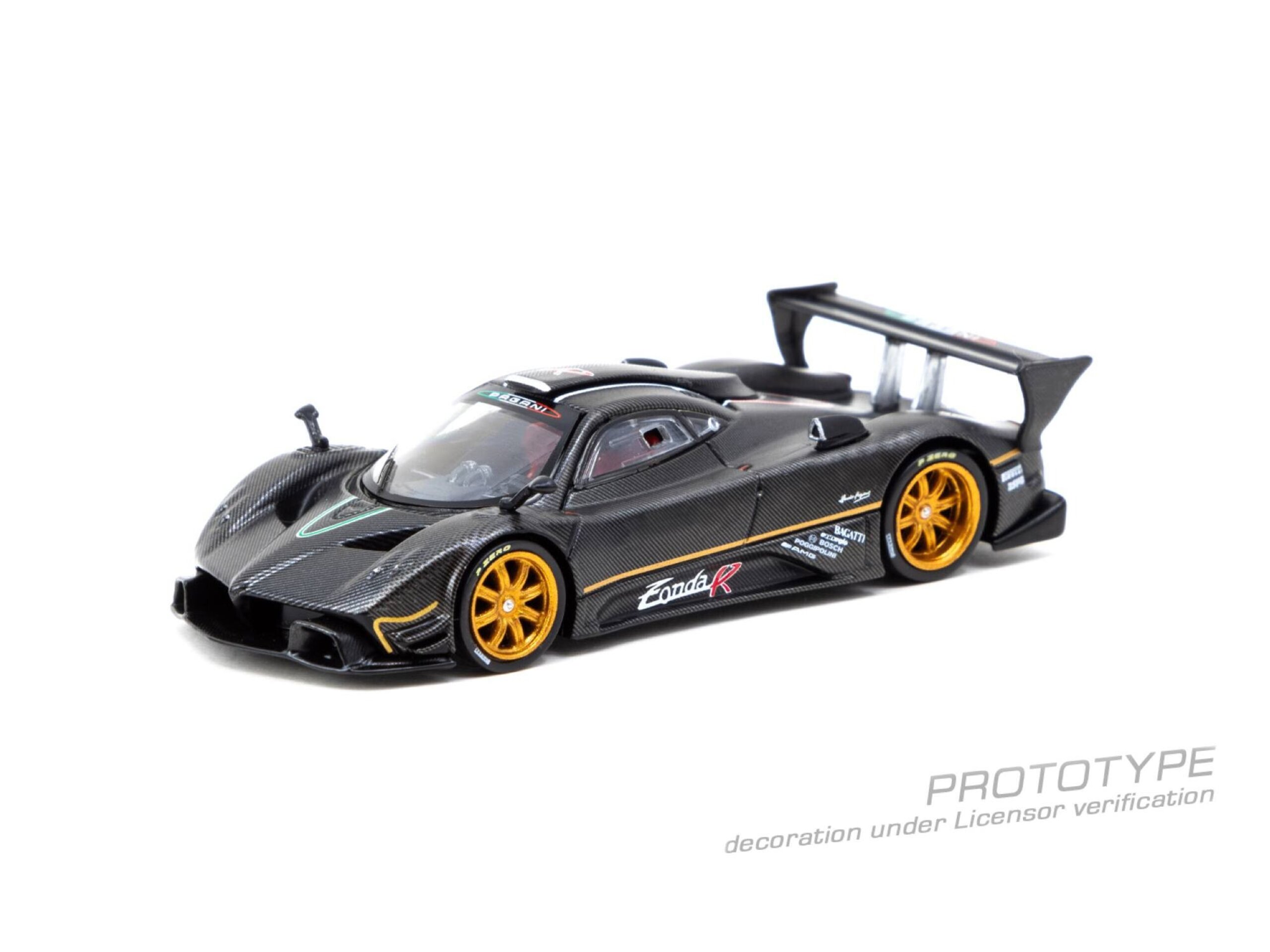 (PRE VENTA) 1:64 PAGANI ZONDA R MATTE EXPOSED CARBON FIBER 2007 TARMAC WORKS - 2