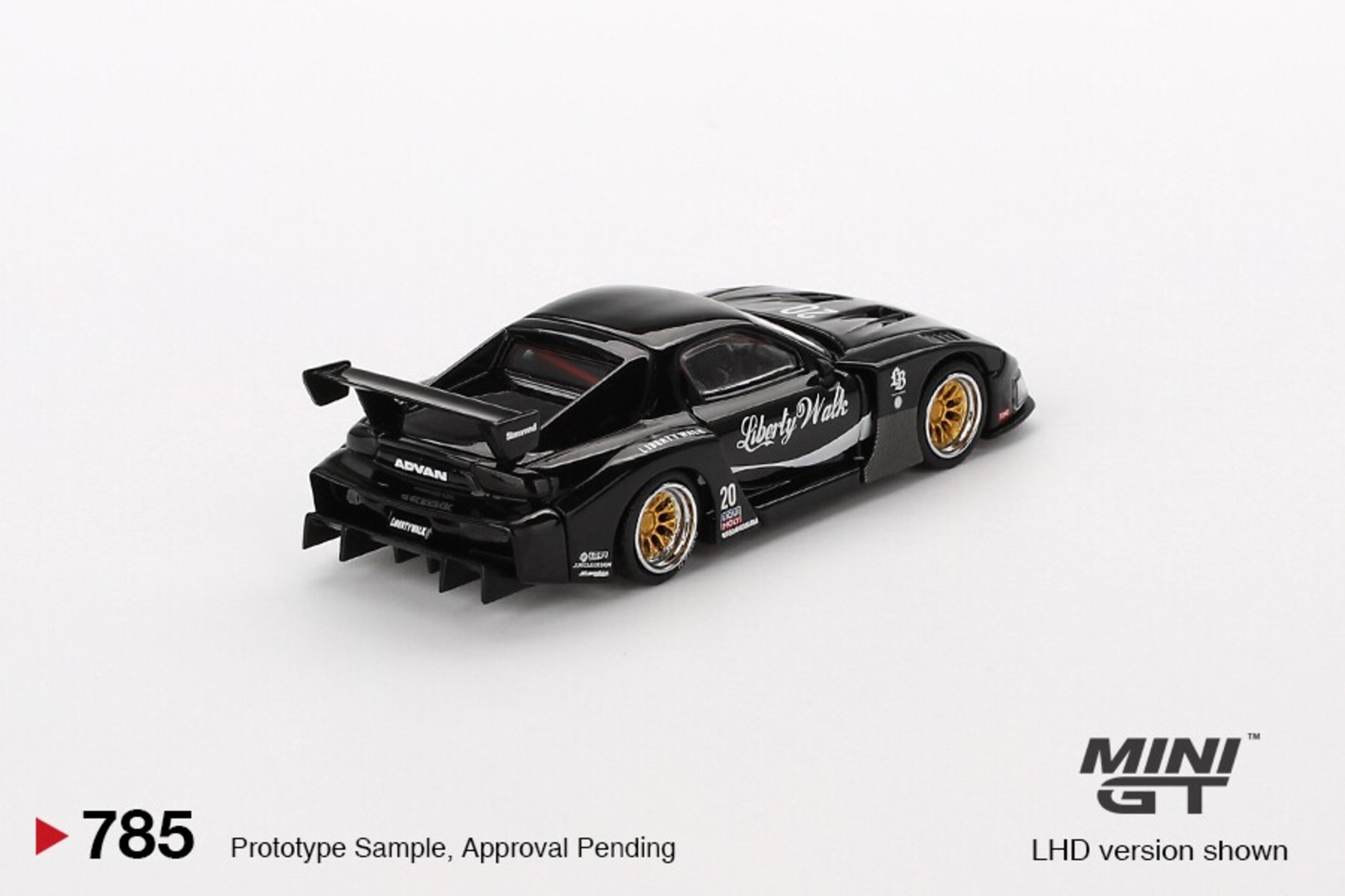 MAZDA RX-7 LB-Super Silhouette Liberty Walk Black Mini GT 1/64 - 2