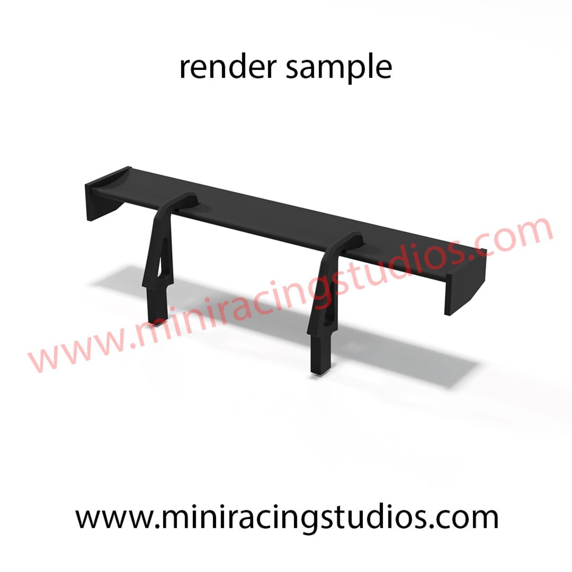 Alerón 3D AUDI R8 LMS GT  SCX / SCALEXTRIC - Flexible, Plástico o bicomponente - 5