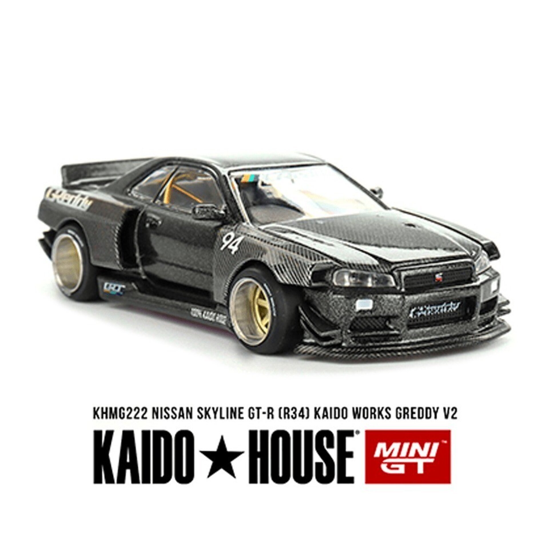 Mini GT 1:64 Nissan Skyline GT-R (R34) Kaido Works Greddy V2 1999  ( PRE VENTA ) - 3