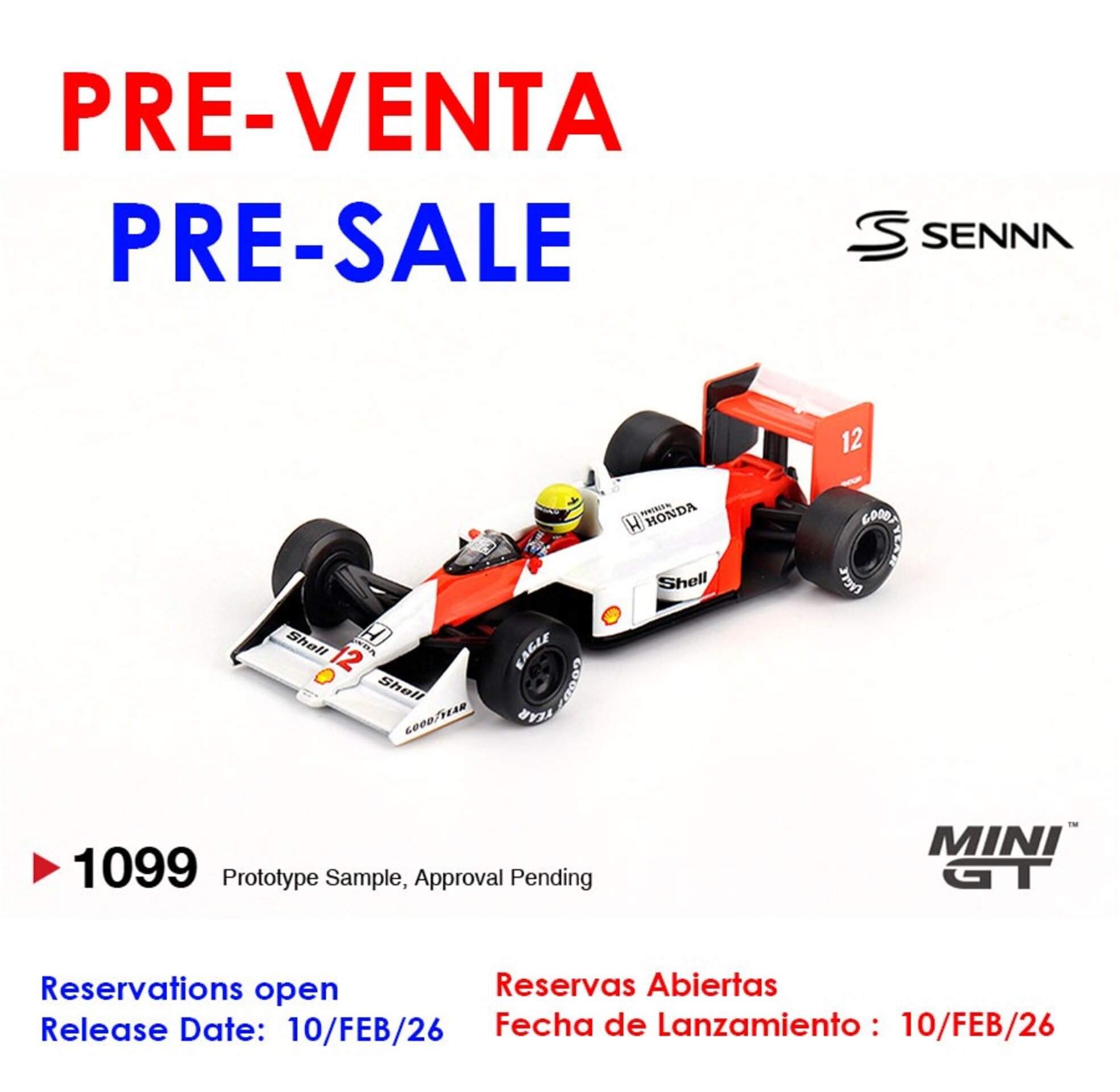 (PRE VENTA) Mini GT 1:64 McLaren MP4/4 Ayrton Senna – Japanese GP Winner 1988 - 1