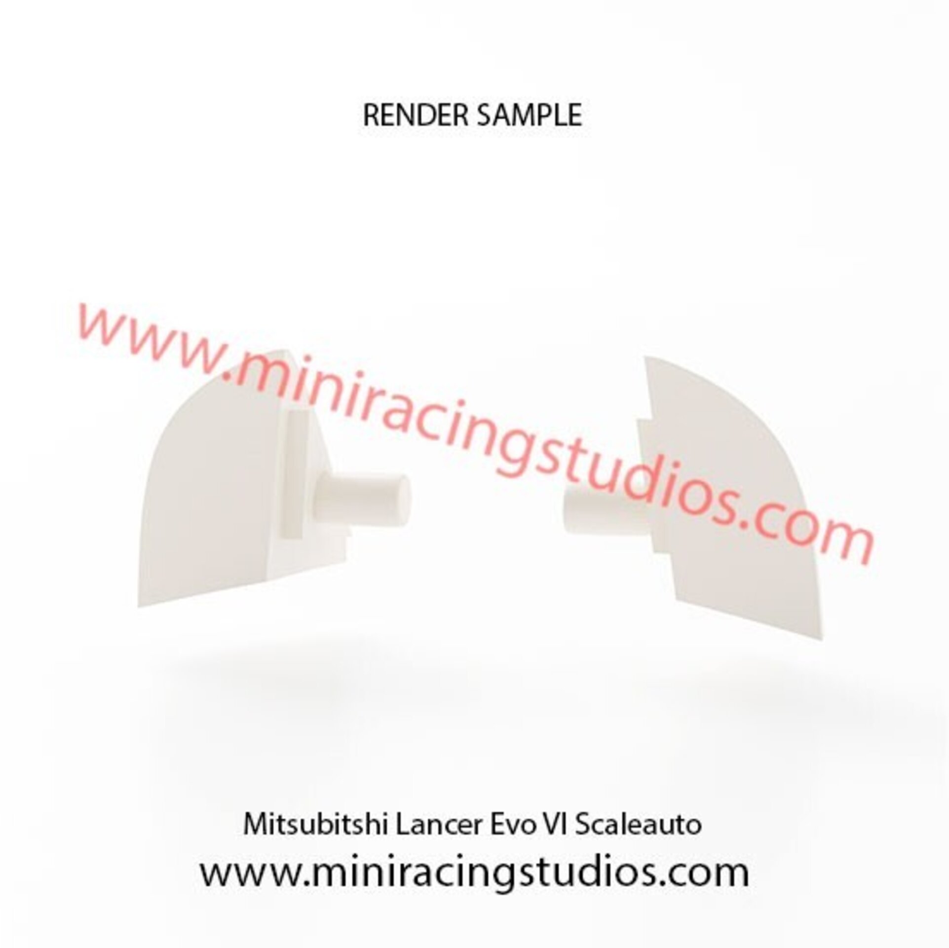 Retrovisores 3D para Mitsubitshi Lancer EVO VI de Scaleauto  – MiniRacingStudios - 5