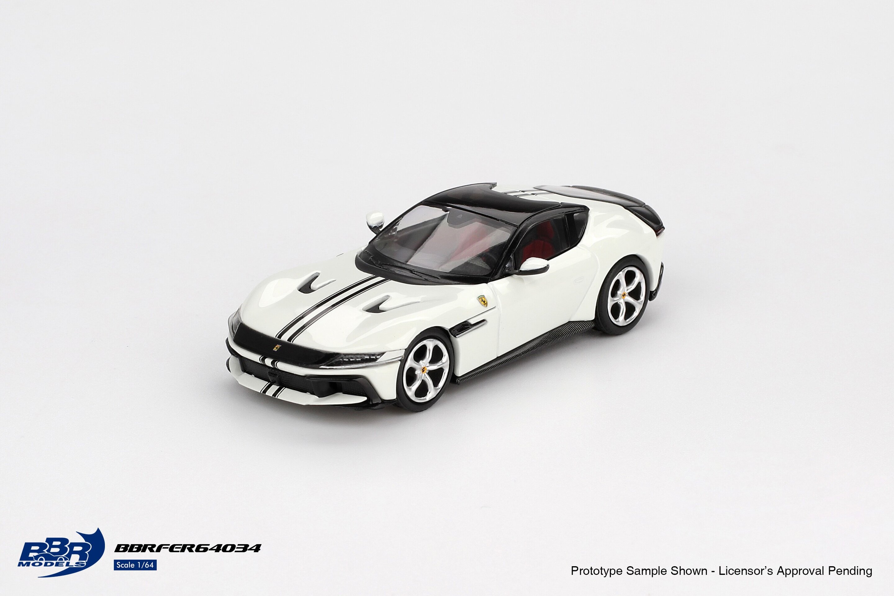 (PRE VENTA) 11:64 FERRARI 12 CILINDRI BIANCO AVUS 2024 BBR MODELS - 3