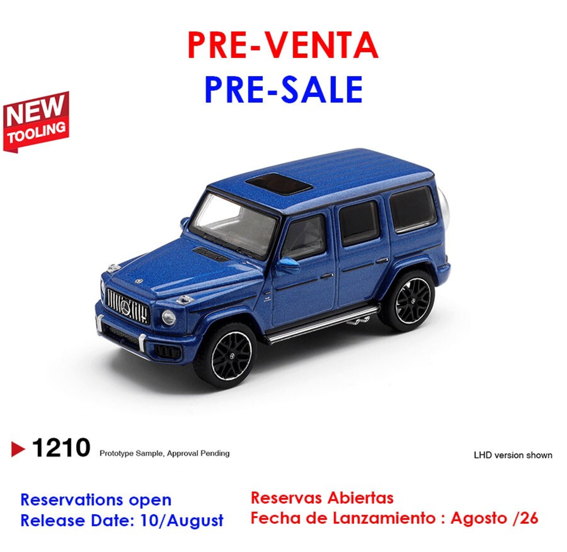 (PRE VENTA) 1:64 MERCEDES-BENZ G CLASS 63 AMG DARK BLUE METALLIC 2024 Mini GT - 1