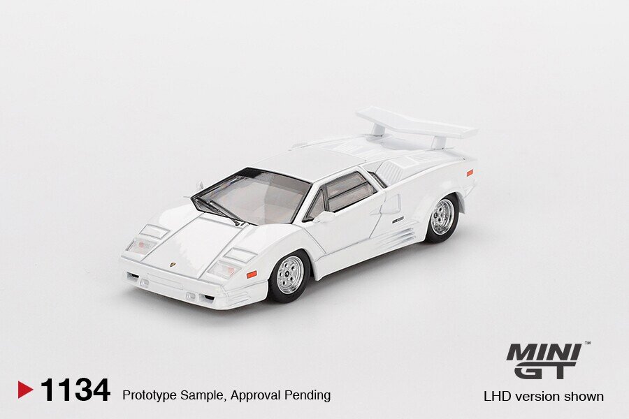 1:64 Lamborghini Countach 25th Anniversary White 1989 – Mini GT