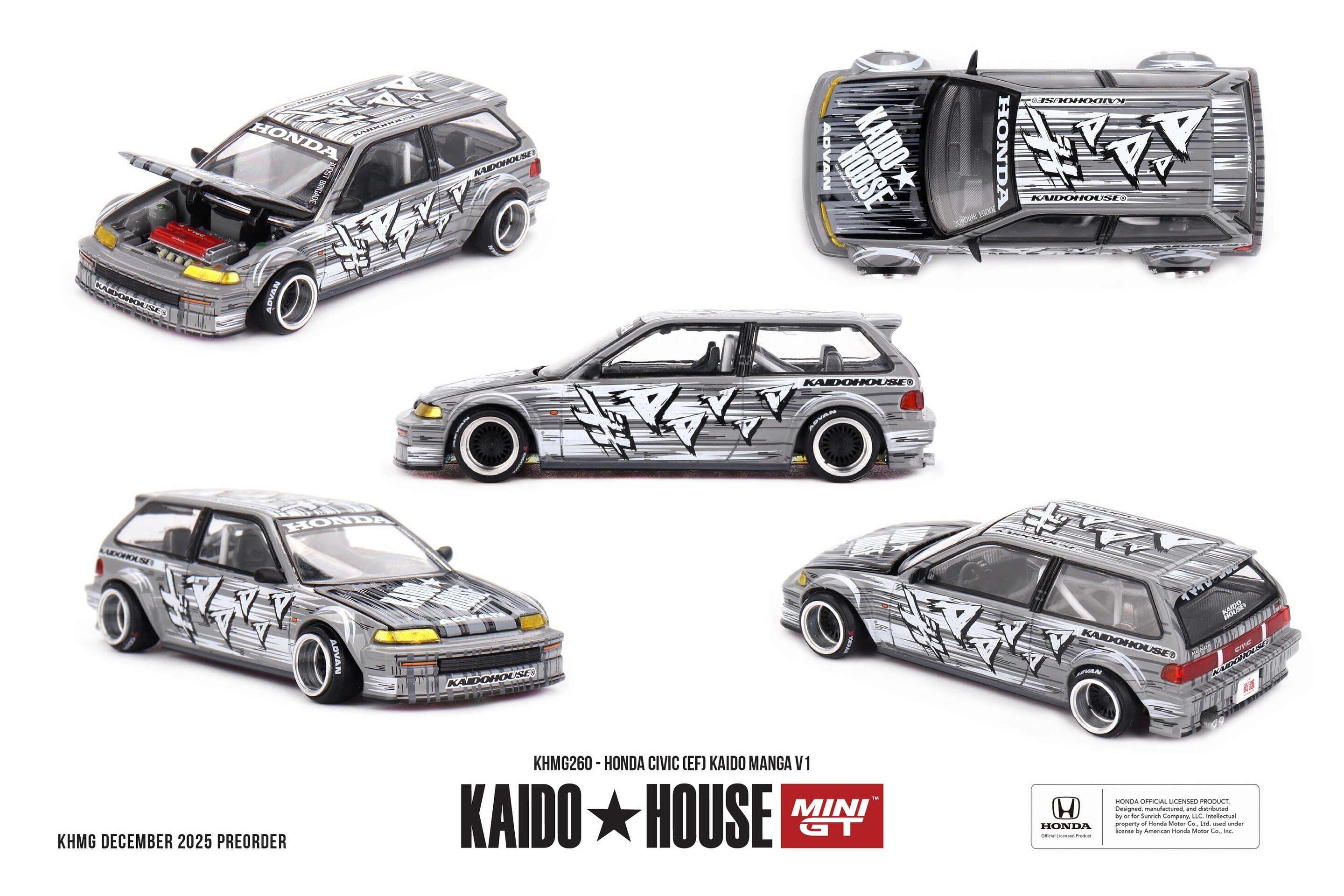 (PRE VENTA)1:64 HONDA CIVIC (EF) KAIDO MANGA V1 1987   – Kaido House × Mini GT - 2