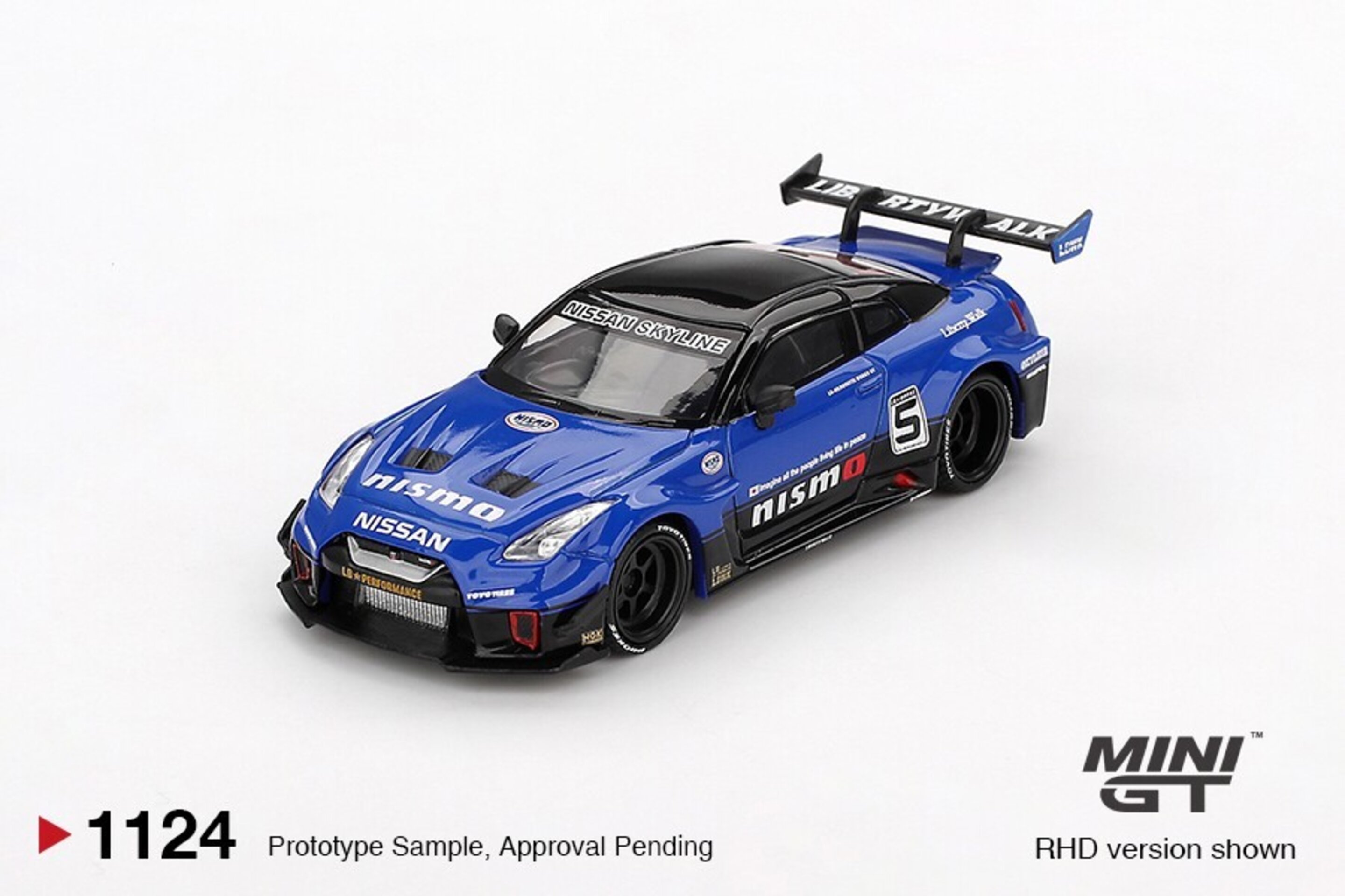 (PRE VENTA) Mini GT 1:64 Nissan GT-R R35 LB-Silhouette Works GT Blue 2025 - 4
