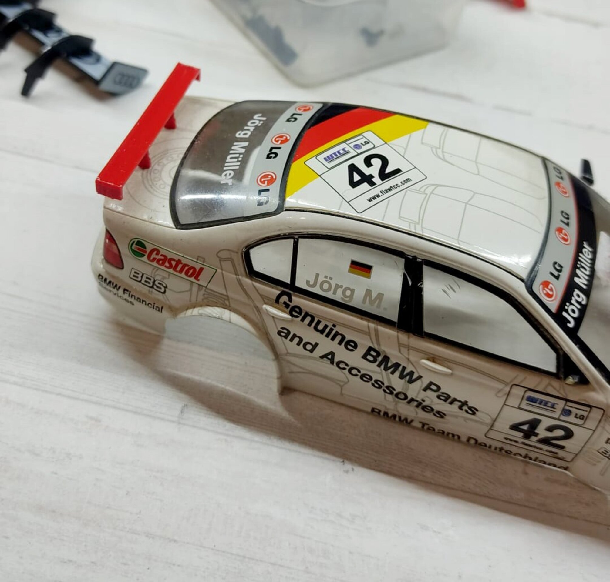 Alerón 3D BMW 320i WTCC SCX / SCALEXTRIC - Flexible o Plástico - 3