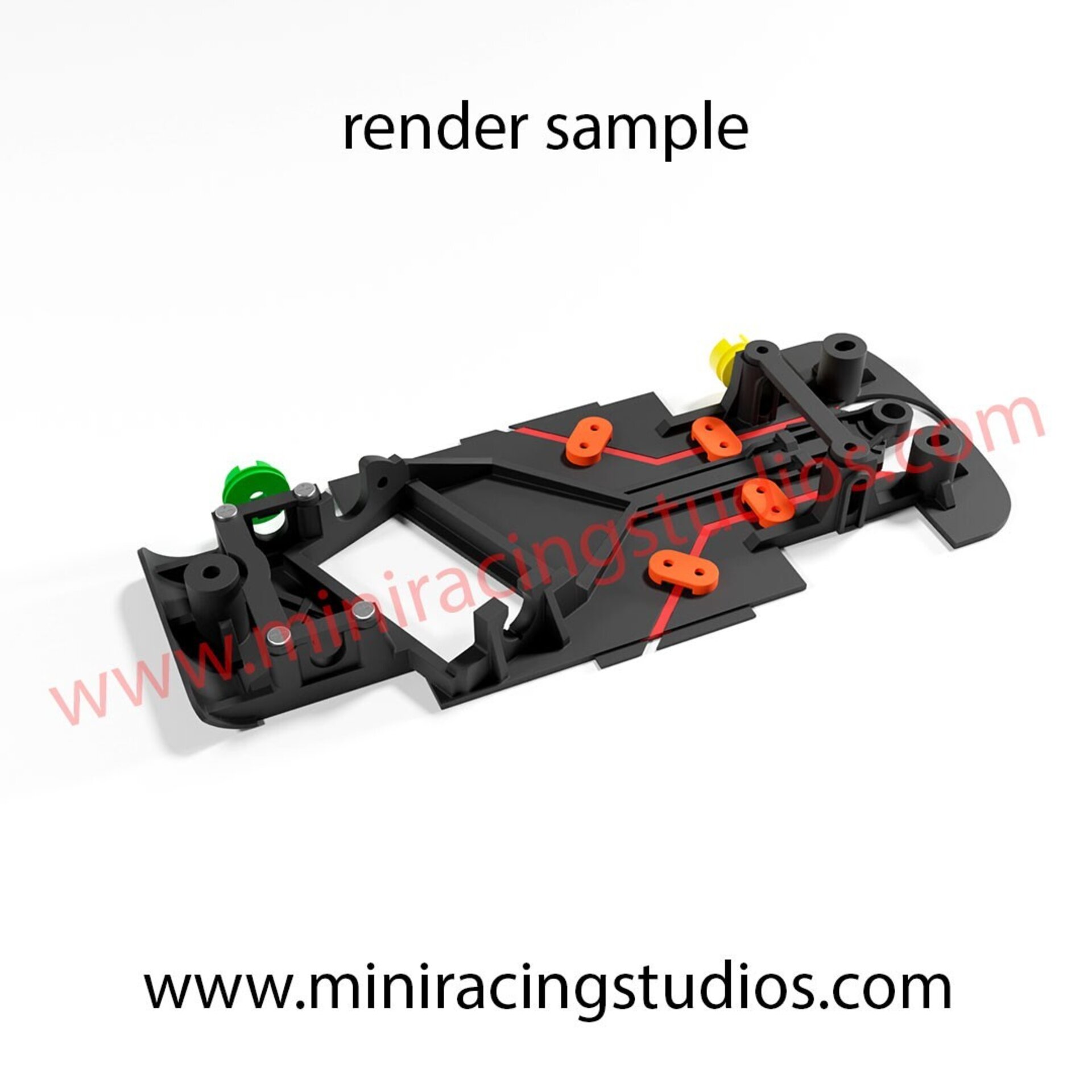 Chasis SN3D para el Ford PUMA de SCALEXTRIC / SCX  Rally X-Flex Multicapa - 2