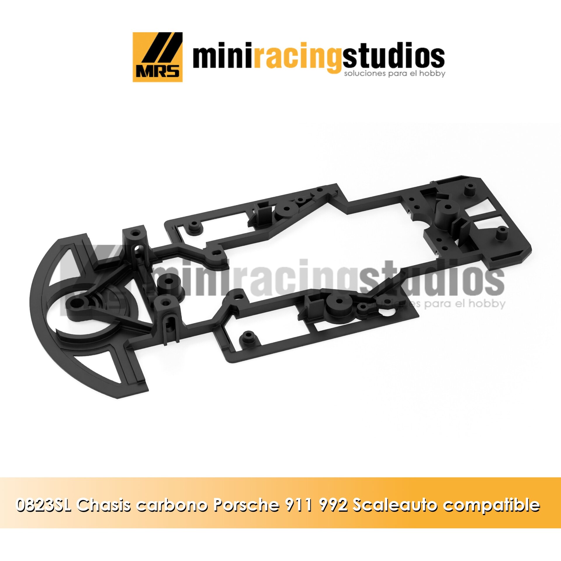 Chasis 3D Porsche 911 - 992  Scaleauto – Composite Carbono – Slot.it / RT3 - 3