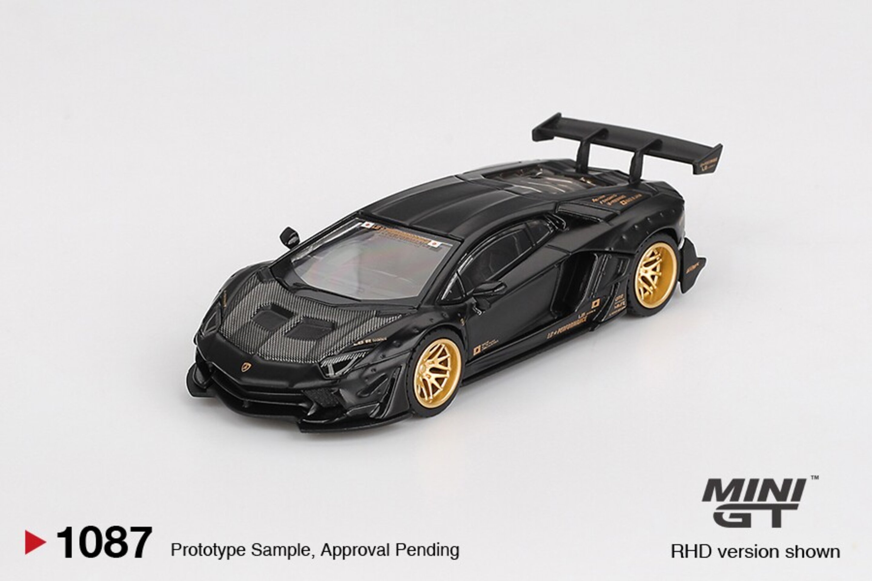 (PRE VENTA) Mini GT 1:64 Lamborghini Aventador LB-Works Limited Edition Black - 4