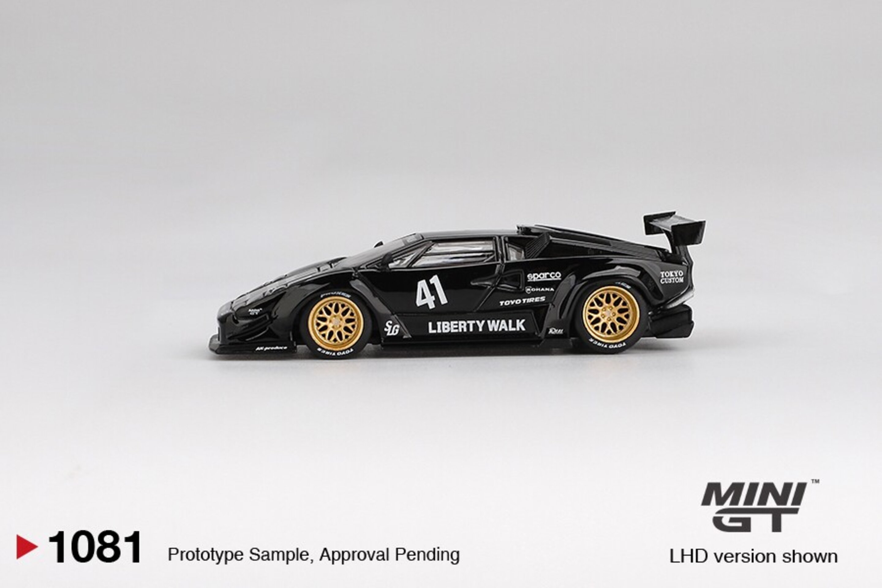 (PRE VENTA) LAMBORGHINI COUNTACH LBWORKS BLACK 2024 – Mini GT 1:64 - 3