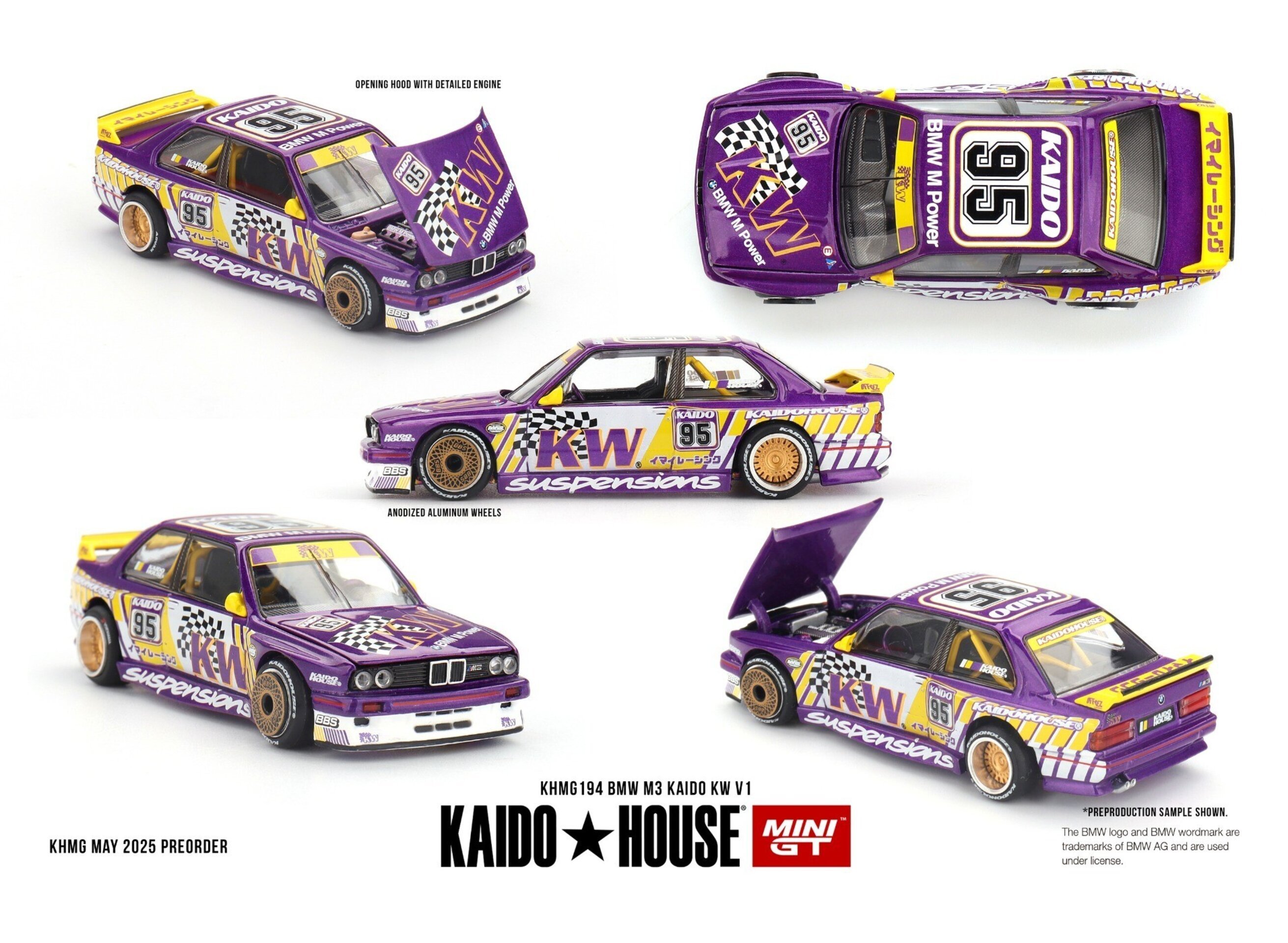 Mini GT 1:64 BMW M3 (E30) KAIDO HOUSE KW V1 1989  ( PRE VENTA ) - 2
