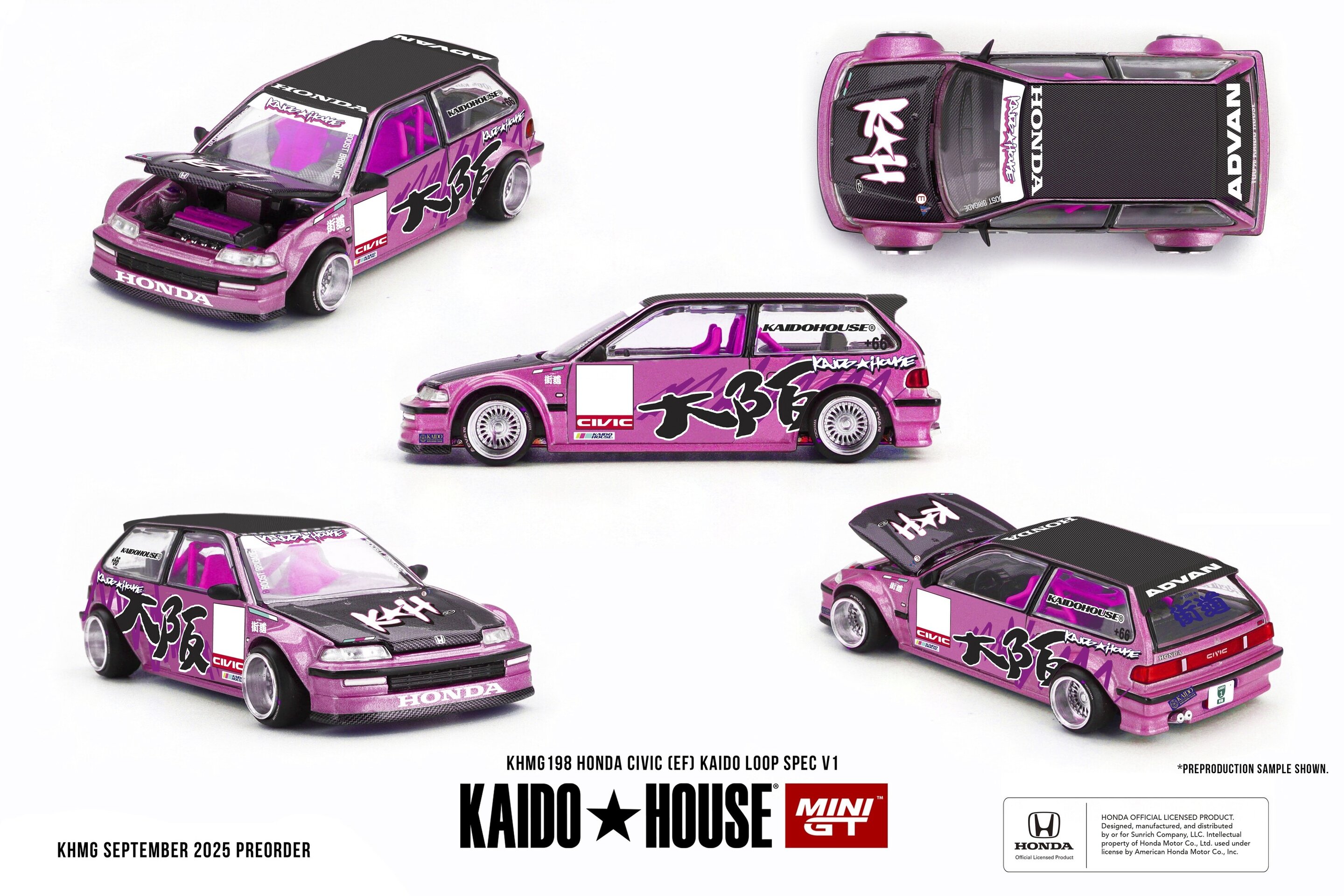 Mini GT 1:64 Honda Civic (EF) Kaido Loop Spec V1 1987 – Kaido House (PRE VENTA) - 2