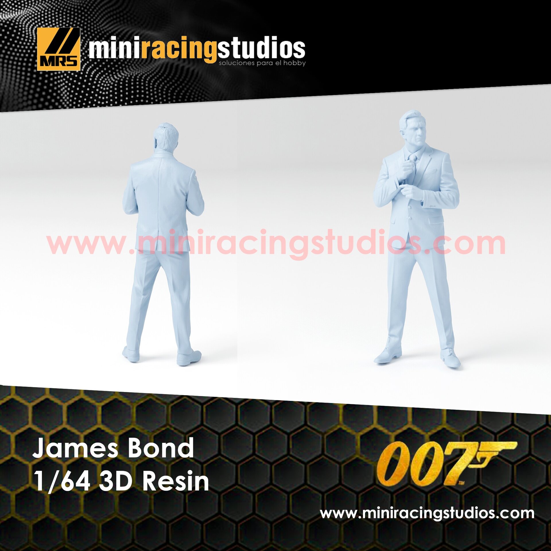 Figura James Bond 1:64 sin pintar en Resina – MiniRacing64 - 1