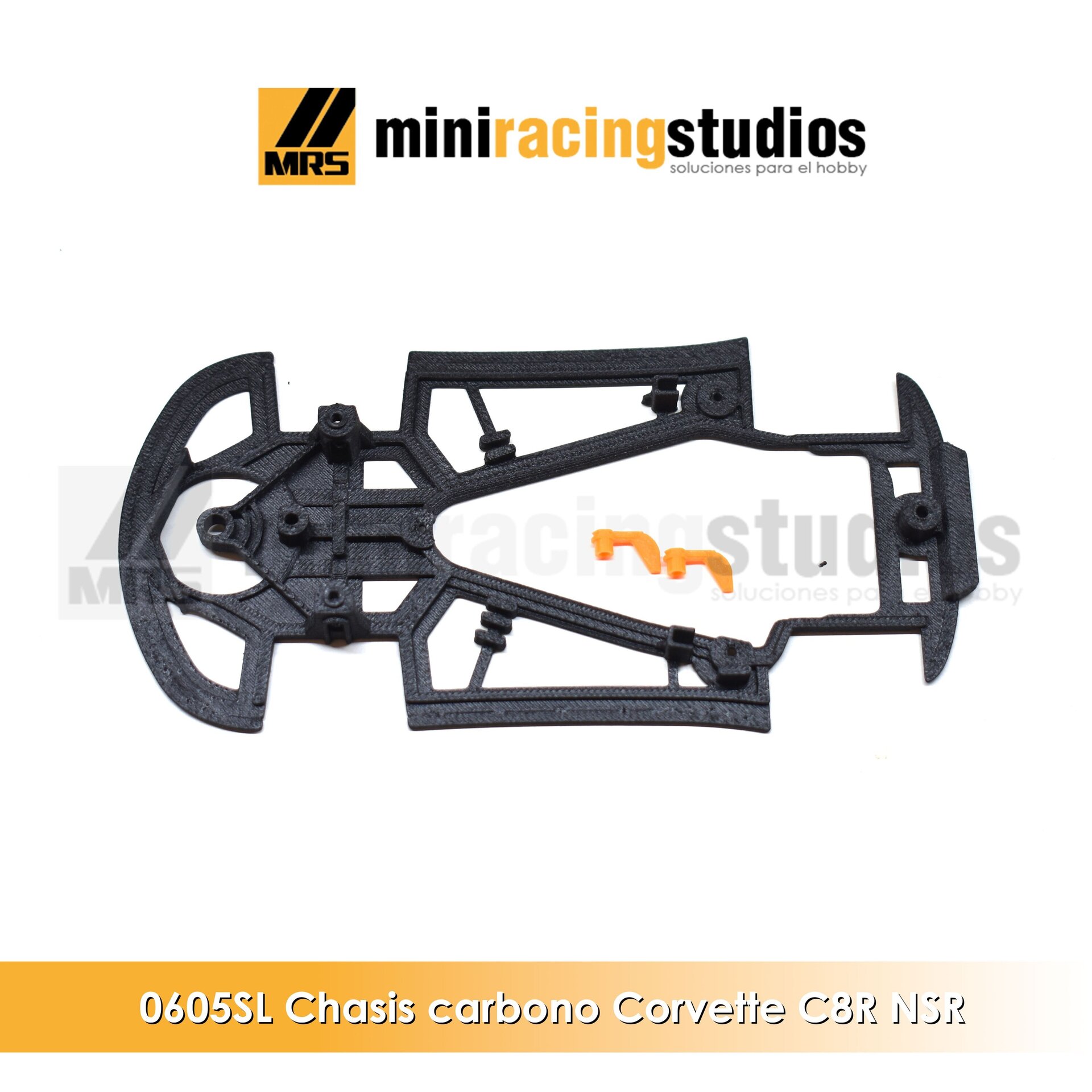Chasis 3D Chevrolet Corvette C8R NSR – Carbono, Compatible con Soporte NSR - 2