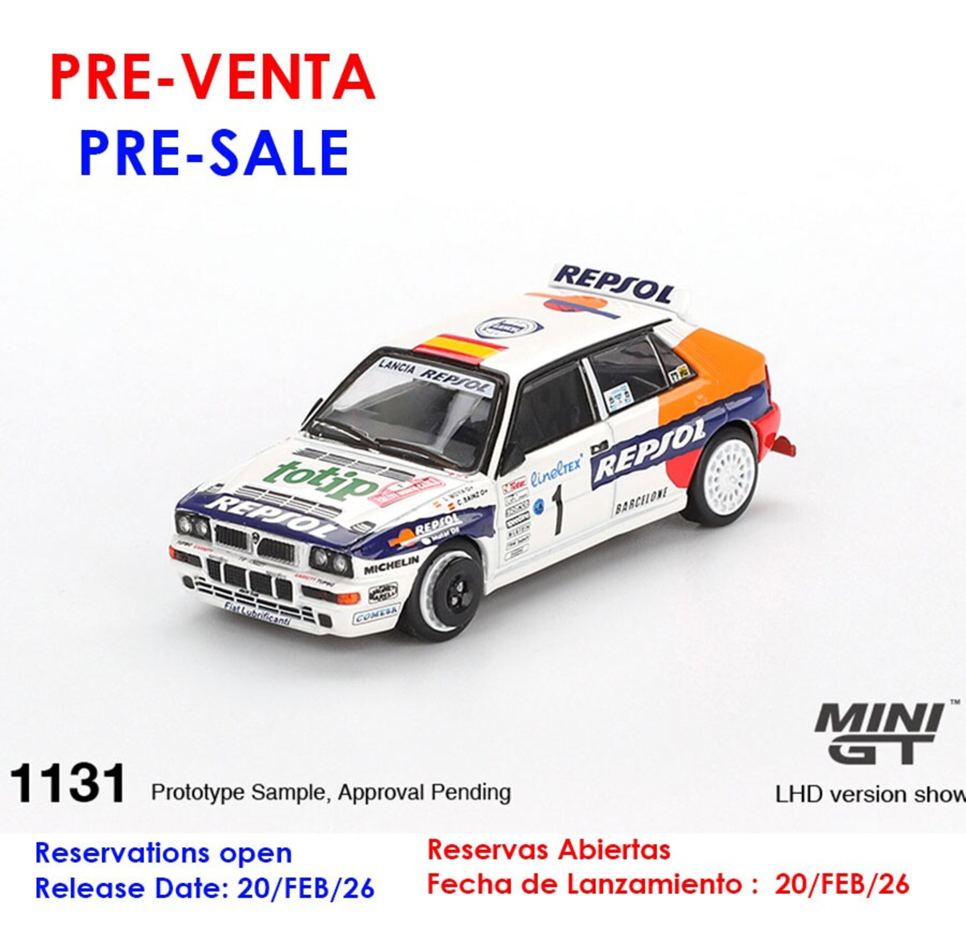 (PRE VENTA) Mini GT 1:64 Lancia Delta Integrale Evoluzione #1 Rally Monte Carlo - 1