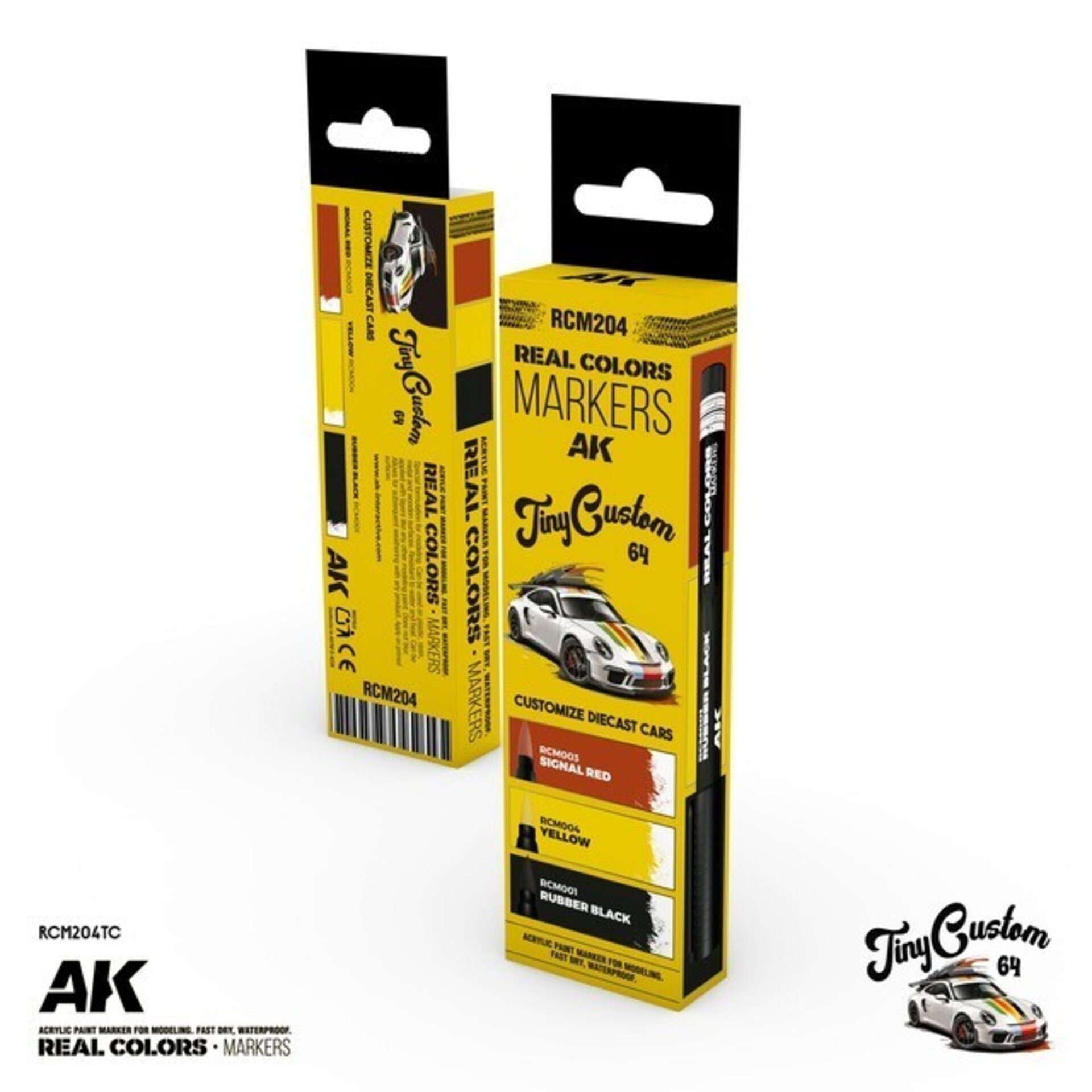 Rc Markers Set TinyCustom64 Signal Red / Wellor / Rubber Black RCM204TC - 1