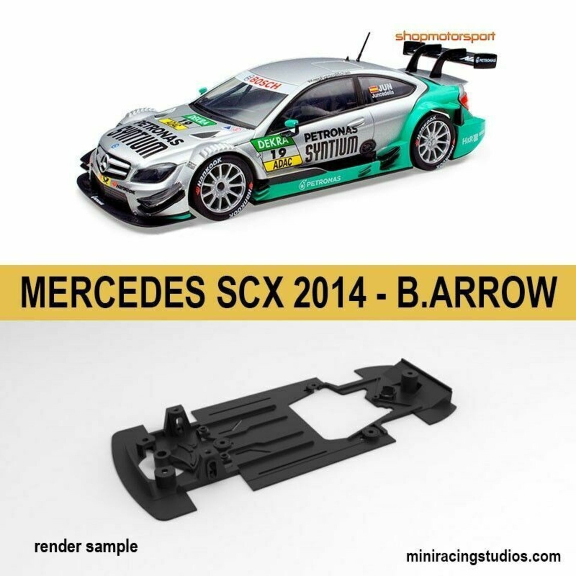 Chasis Mercedes AMG 2014 DTM SCALEXTRIC- SCX  / Black Arrow - 1