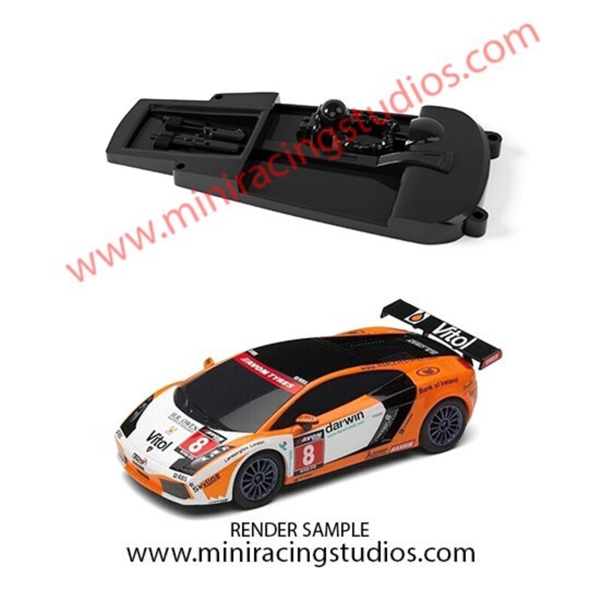 Cockpit Lexan para el Lamborghini Gallardo de NINCO - MiniRacingStudios - 1