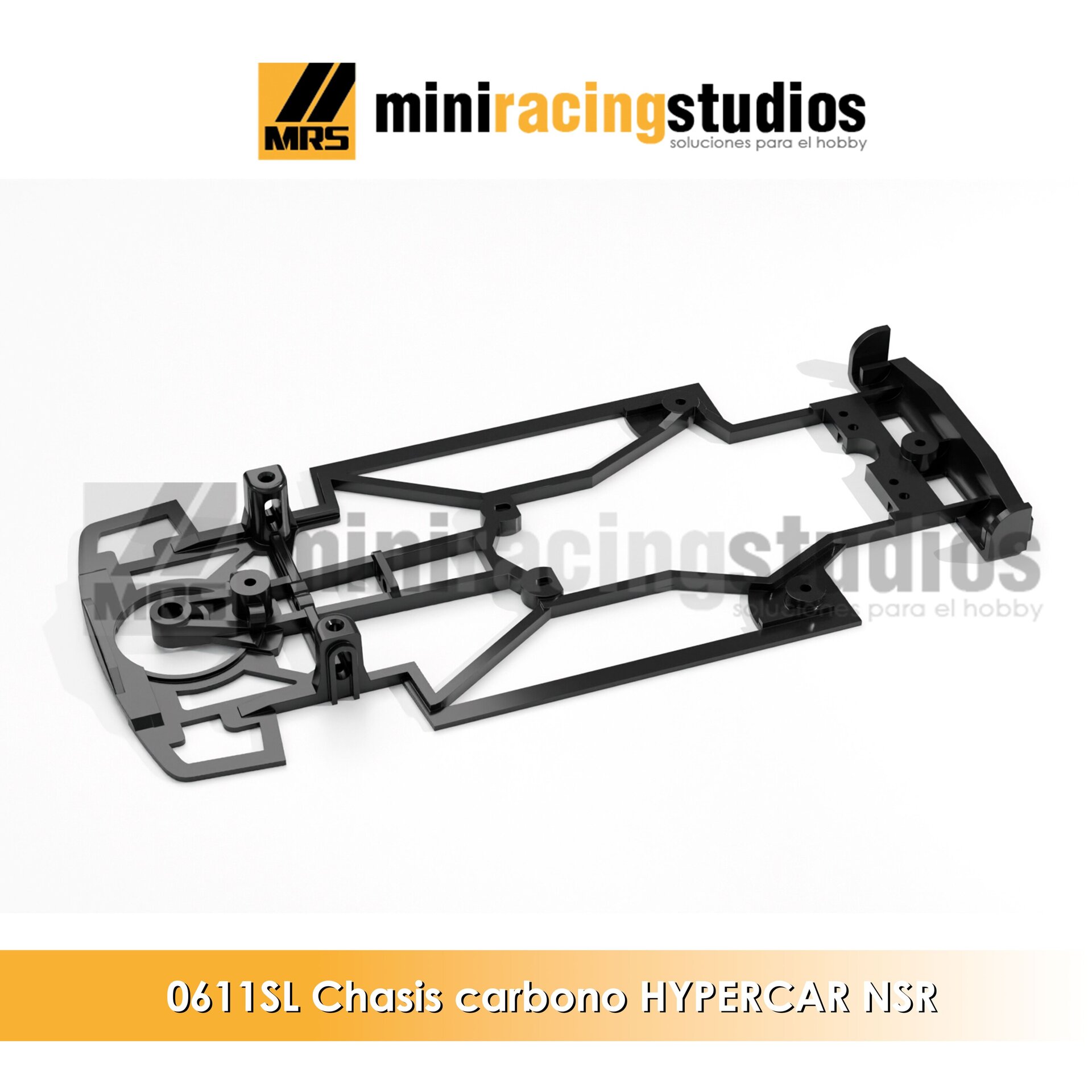 Chasis 3D Hypercar NSR – Composite Carbono – Soporte Slot.it - 3