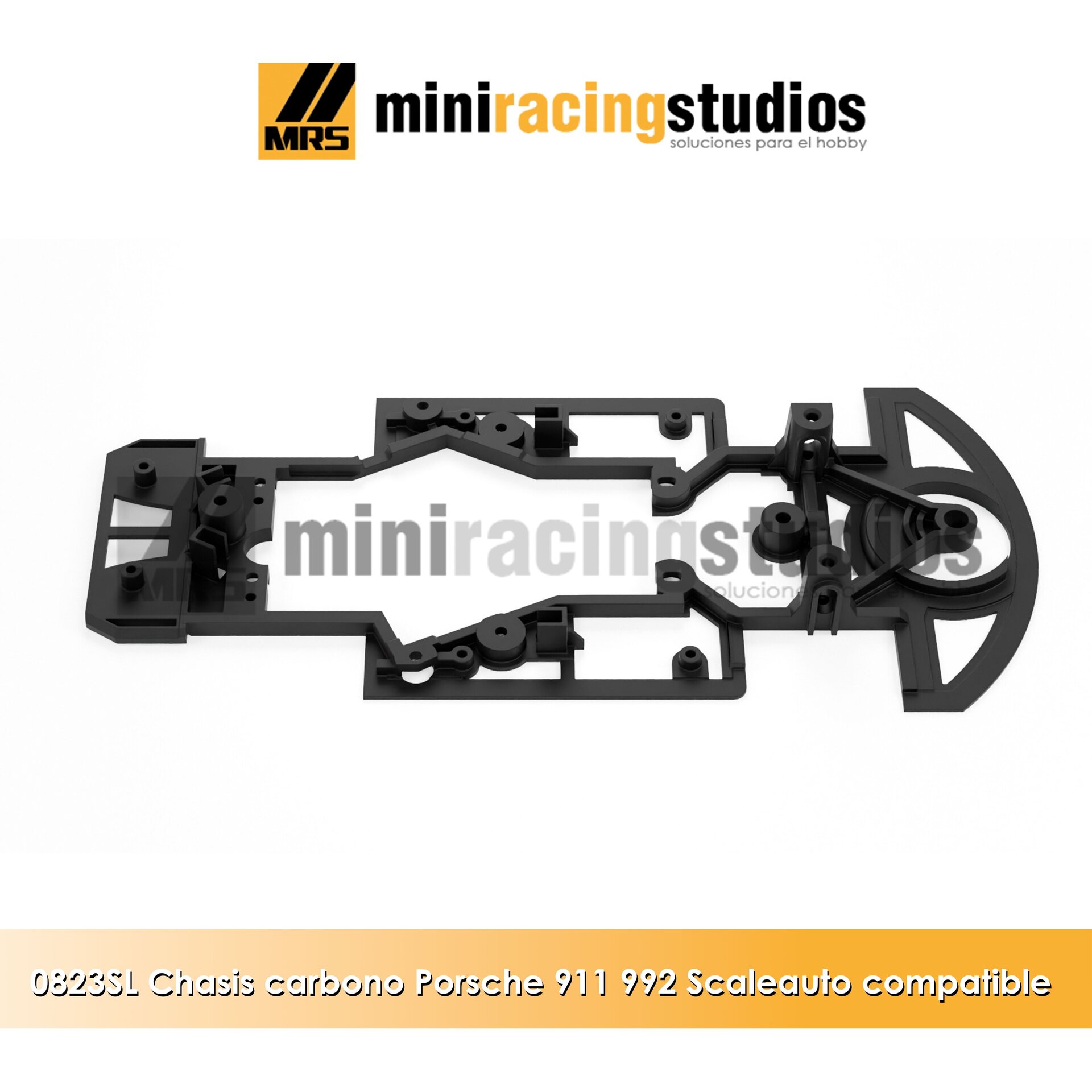 Chasis 3D Porsche 911 - 992  Scaleauto – Composite Carbono – Slot.it / RT3 - 2