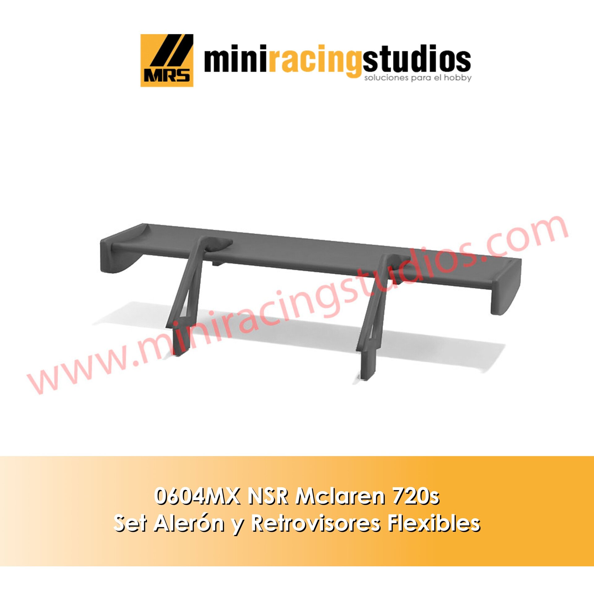 Set Alerón + Retros  para el Mclaren 720s de NSR (Flex o Bicomponente) - 2