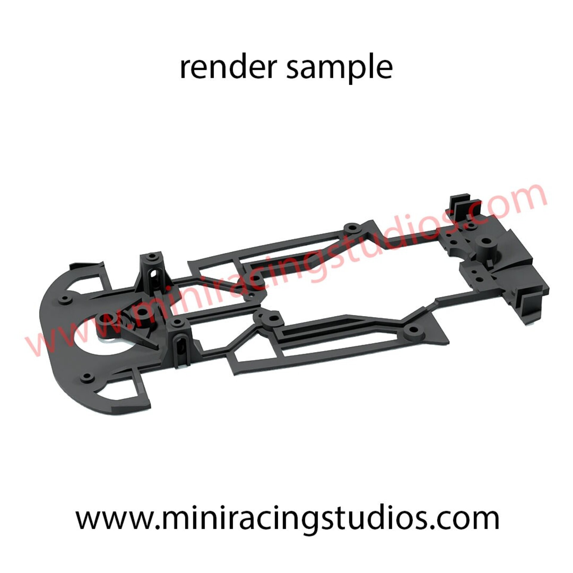 Chasis 3D para el Ferrari 488 ( Fantasy Car ) soporte Slot.it/RT3 en Carbono - 3