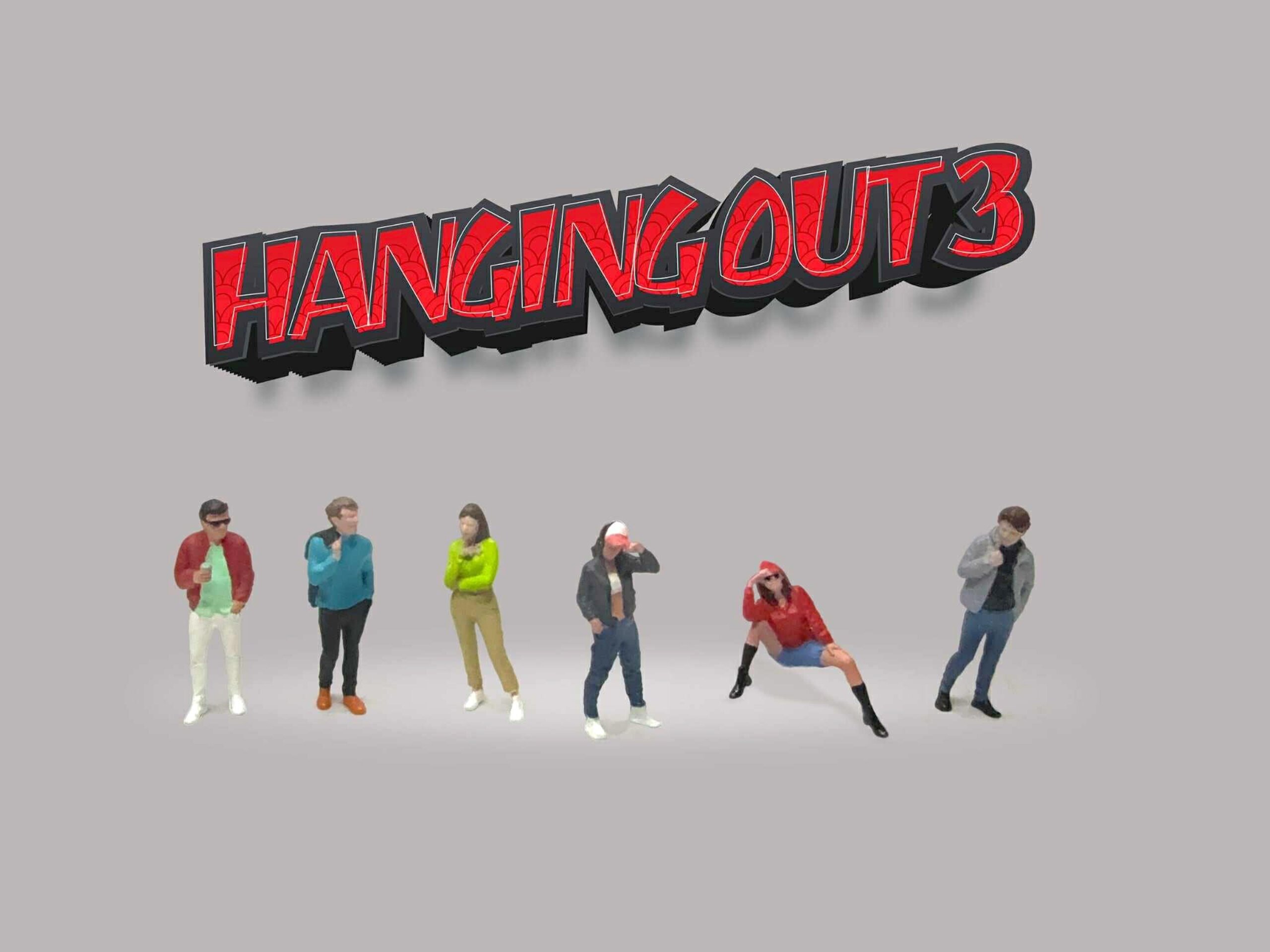 (PRE VENTA) American Diorama 1:64 Figure Set: Hanging Out 3 - 3
