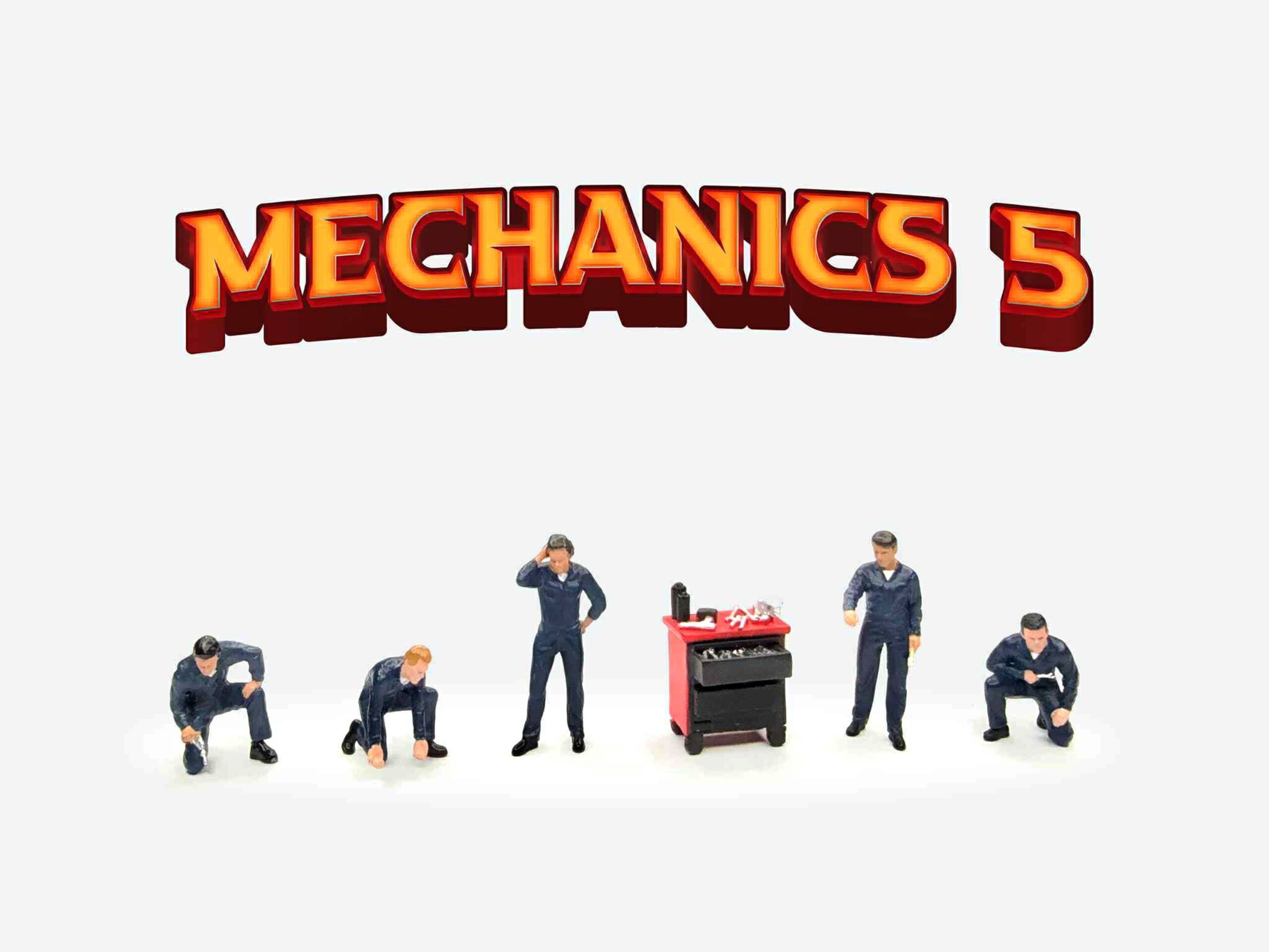 PRE VENTA AD-2435 American Diorama 1:64 1:64 Figure Set: Mechanics 5 - 4