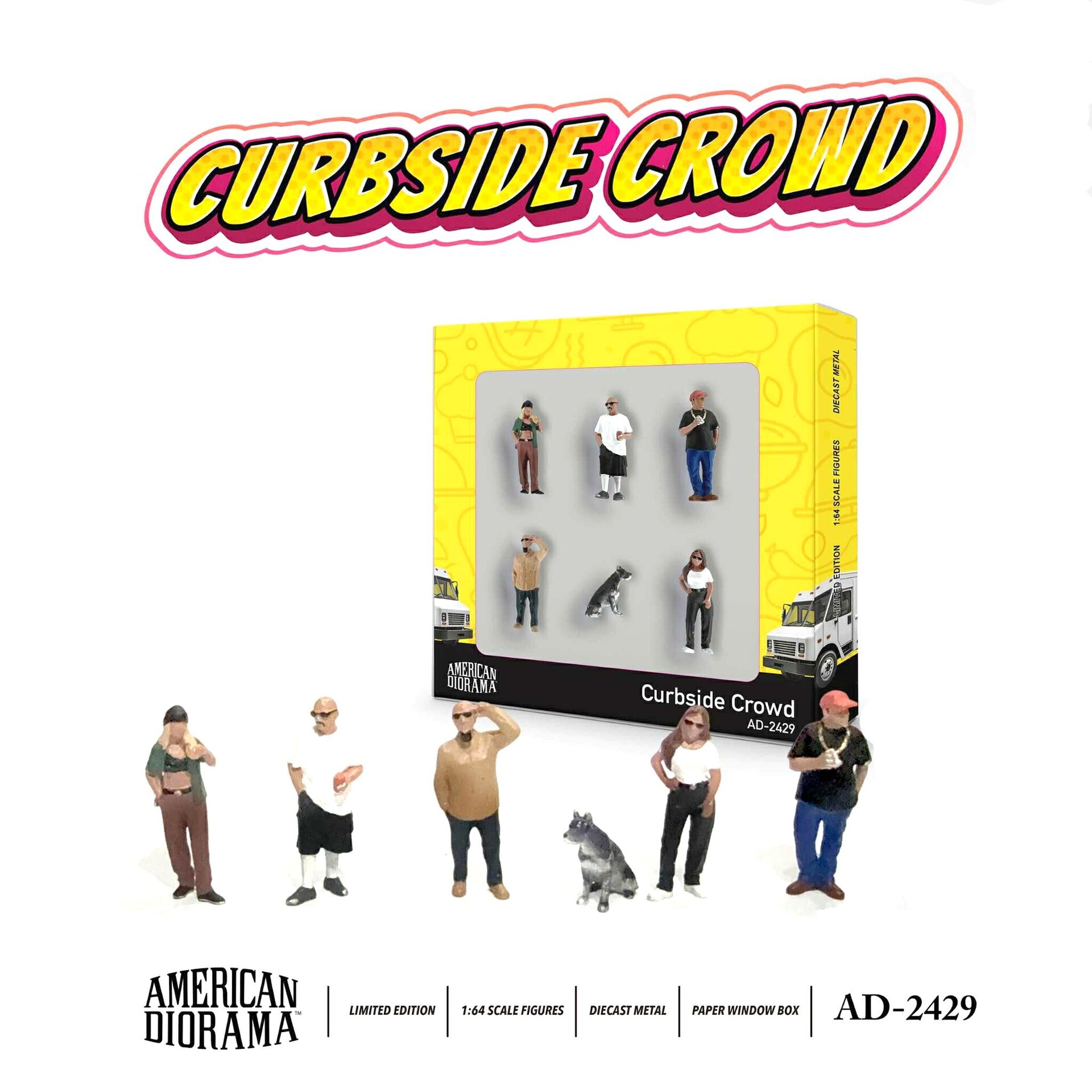 (PRE VENTA) American Diorama 1:64 Figure Set: Curbside Crowd - 2