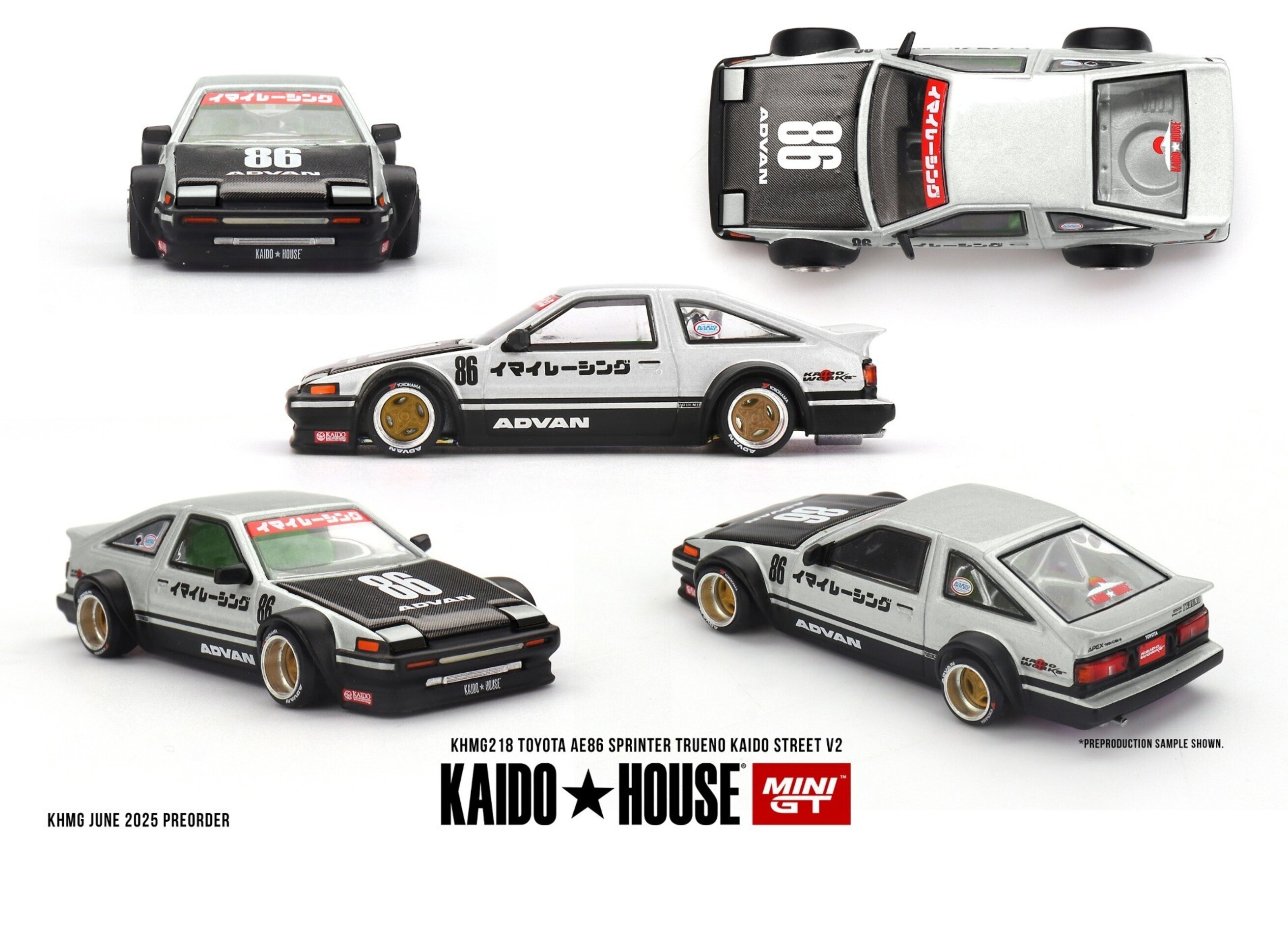 Mini GT 1:64 TOYOTA AE86 SPRINTER TRUENO KAIDO STREET V2 1983 ( PRE VENTA ) - 2