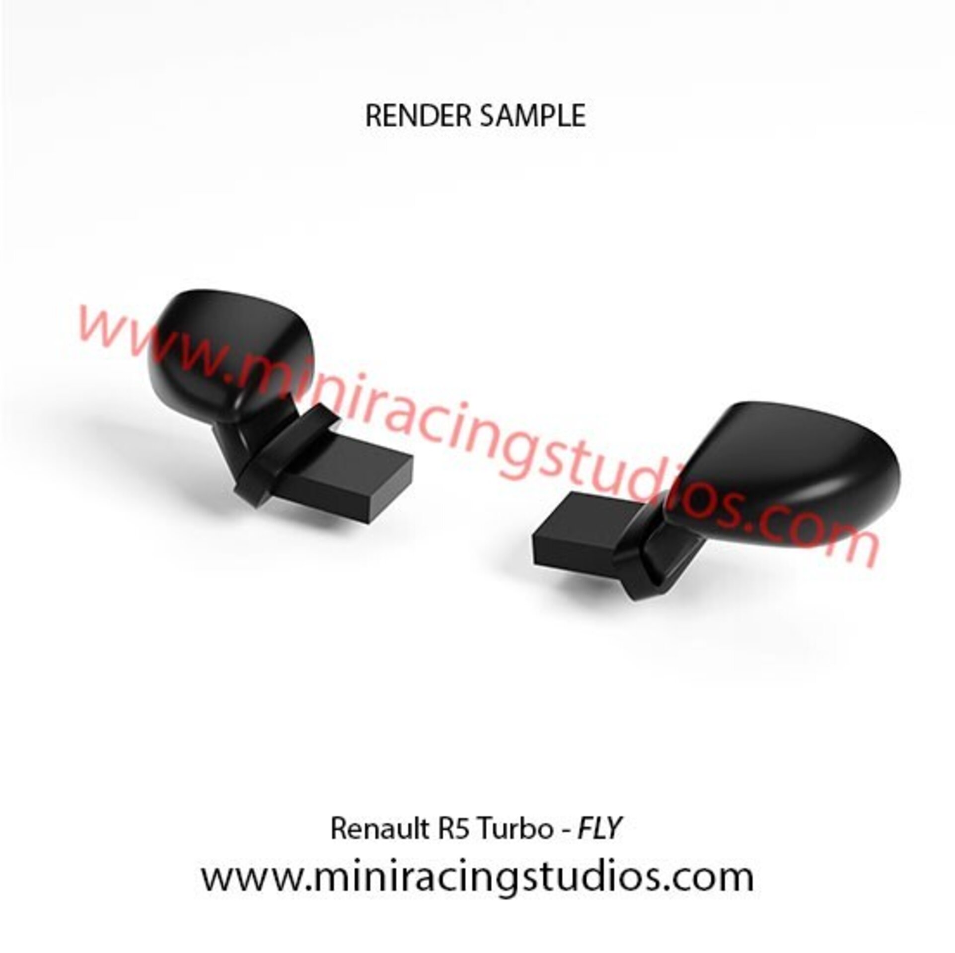 Retrovisores 3D para Renault 5 TURBO de FLY Flex o plástico – MiniRacingStudios - 4