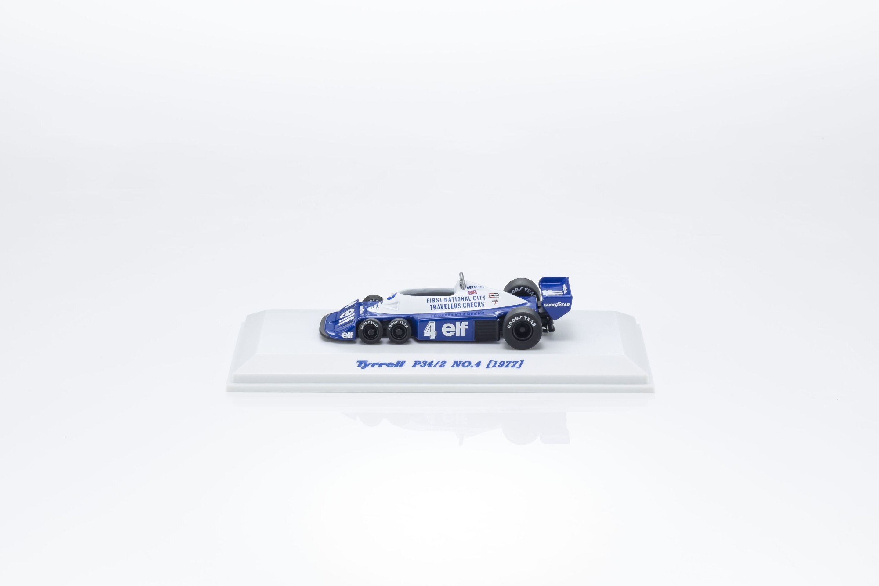 Tyrrell P34/2 No.4 1977 Kyosho – F1 clásica en 1:64 - 7