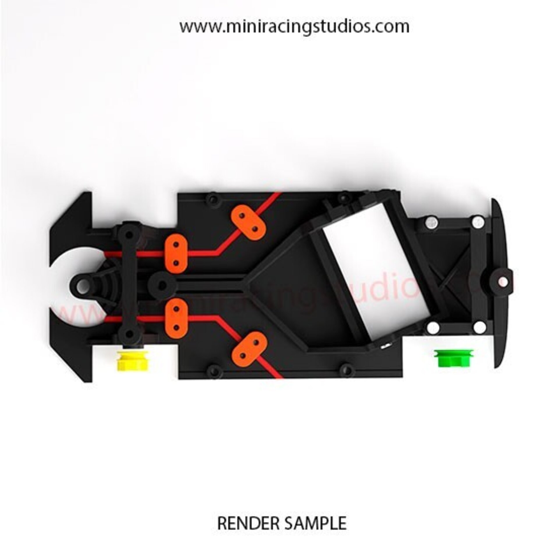 Chasis SN3D Peugeot 208 Scaleauto Rally motor ángulo MULTIFLEX - 3
