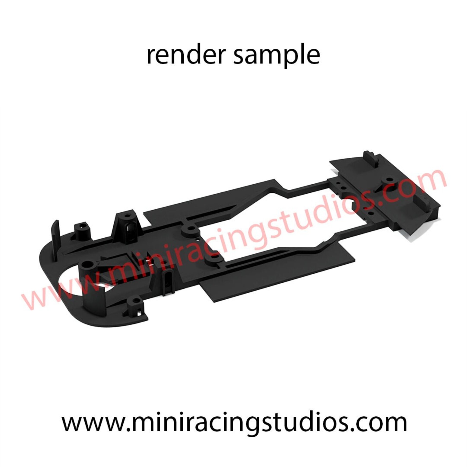 Chasis 3D para el Ferrari 550 Maranello de SCX compatible con soporte Slot.it - 3