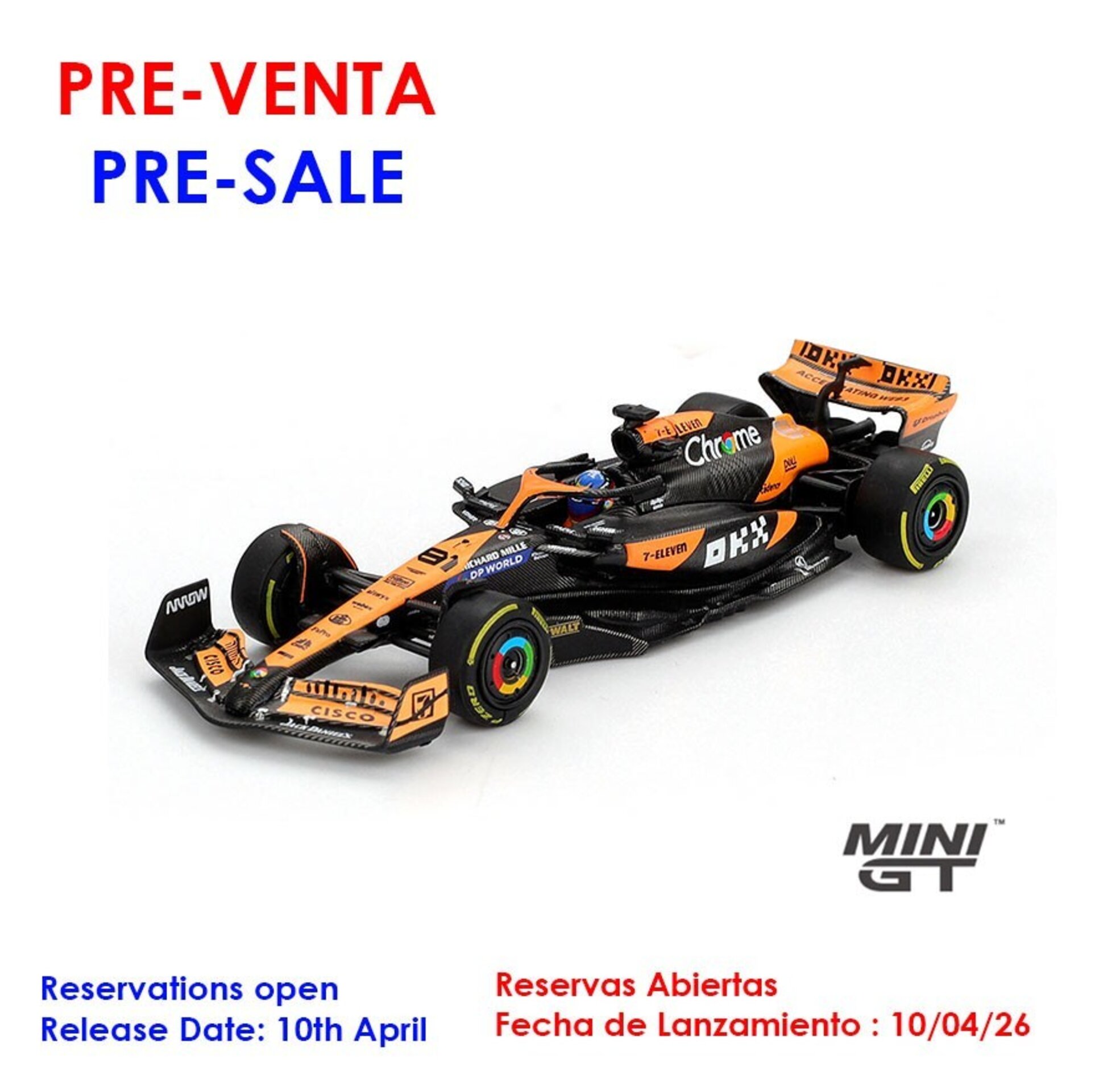 (PRE VENTA) 1:64 McLaren MCL38 #81 Oscar Piastri Hungarian F1 GP 2024 – Mini GT - 1