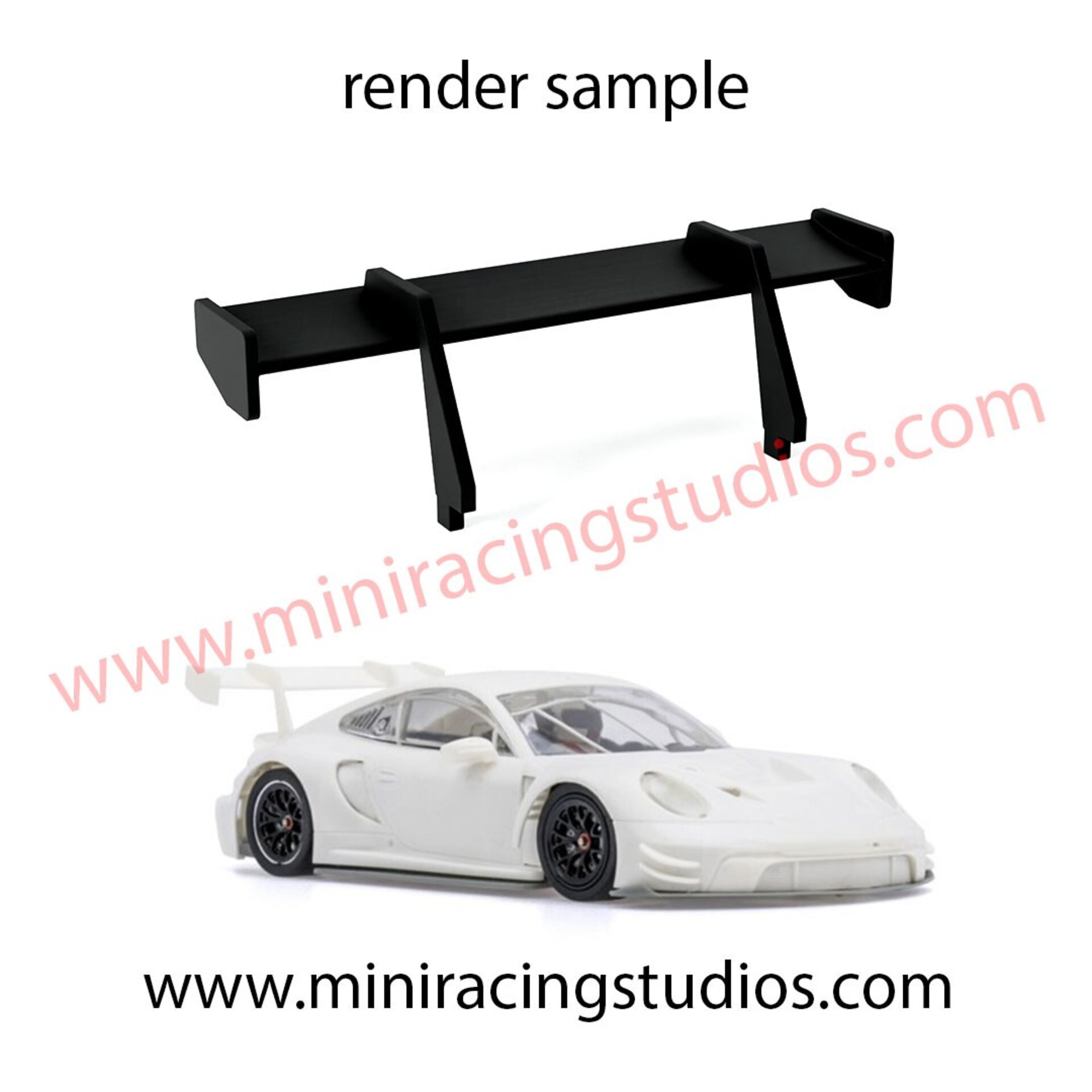 Alerón 3D para el Porsche 992 de Scaleauto – MiniRacingStudios Flex/Rígido/Bicom - 1