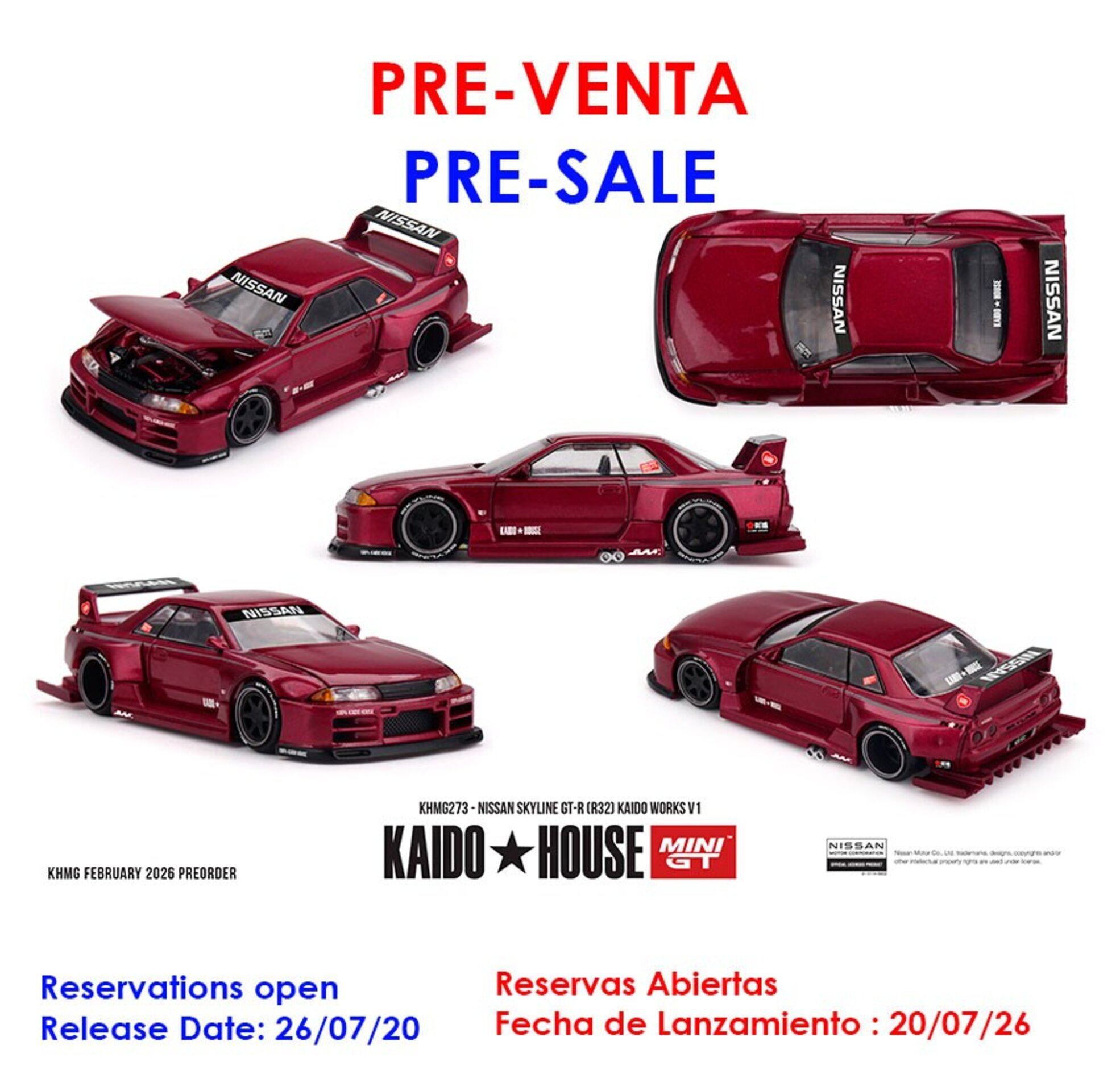 (PRE VENTA)1:64 NISSAN SKYLINE GTR (R32) KAIDO WORKS V   – Kaido House × Mini GT - 1