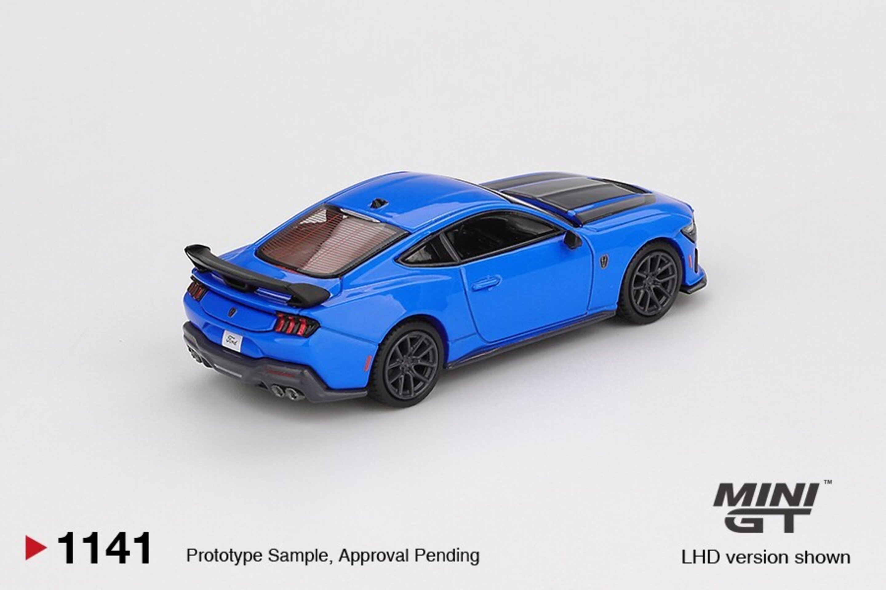 (PRE VENTA) 1:64 FORD MUSTANG DARK HORSE GRABBER BLUE 2024 Mini GT - 4